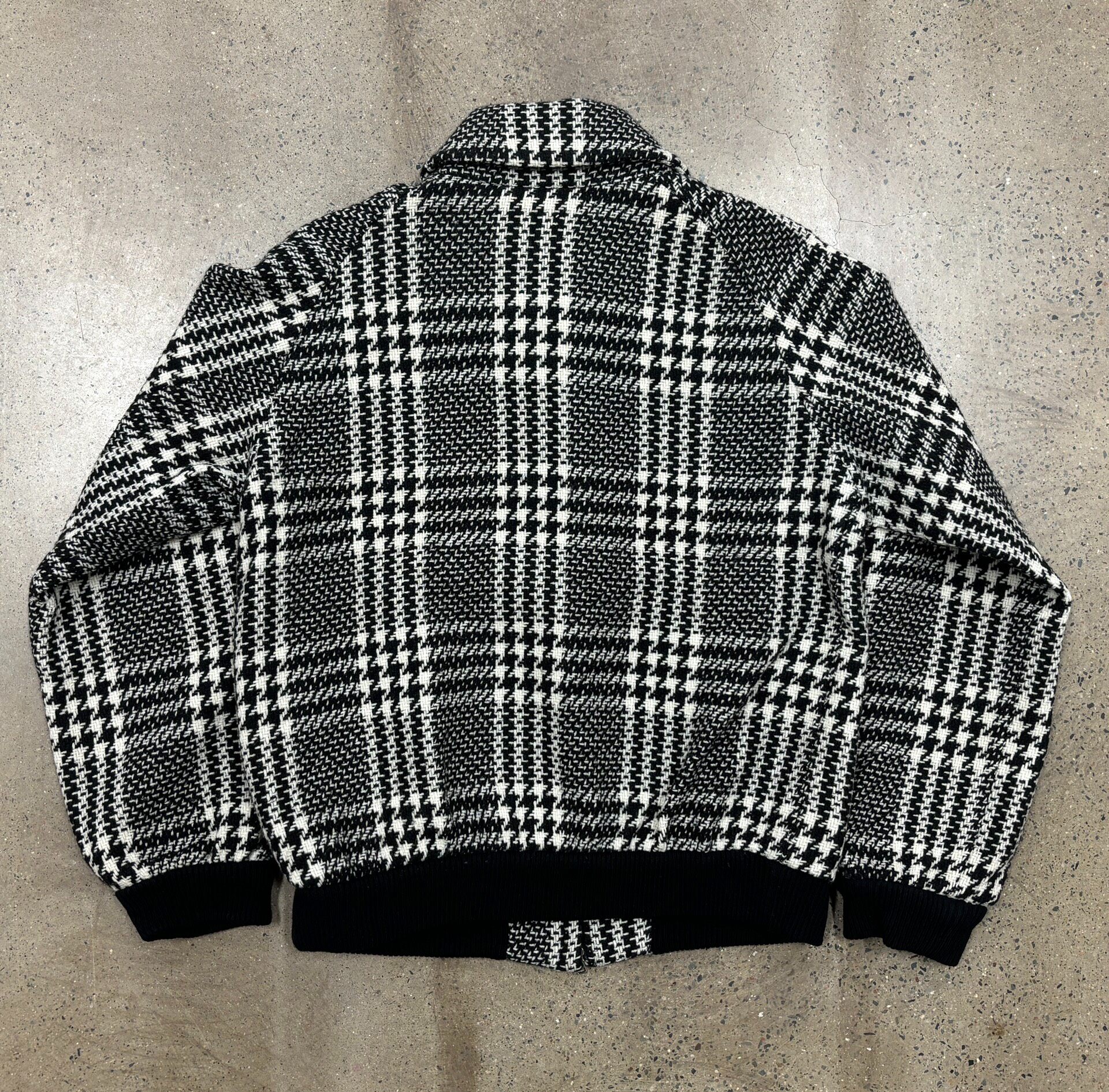 Max Mara Houndstooth Wool Jacket — label