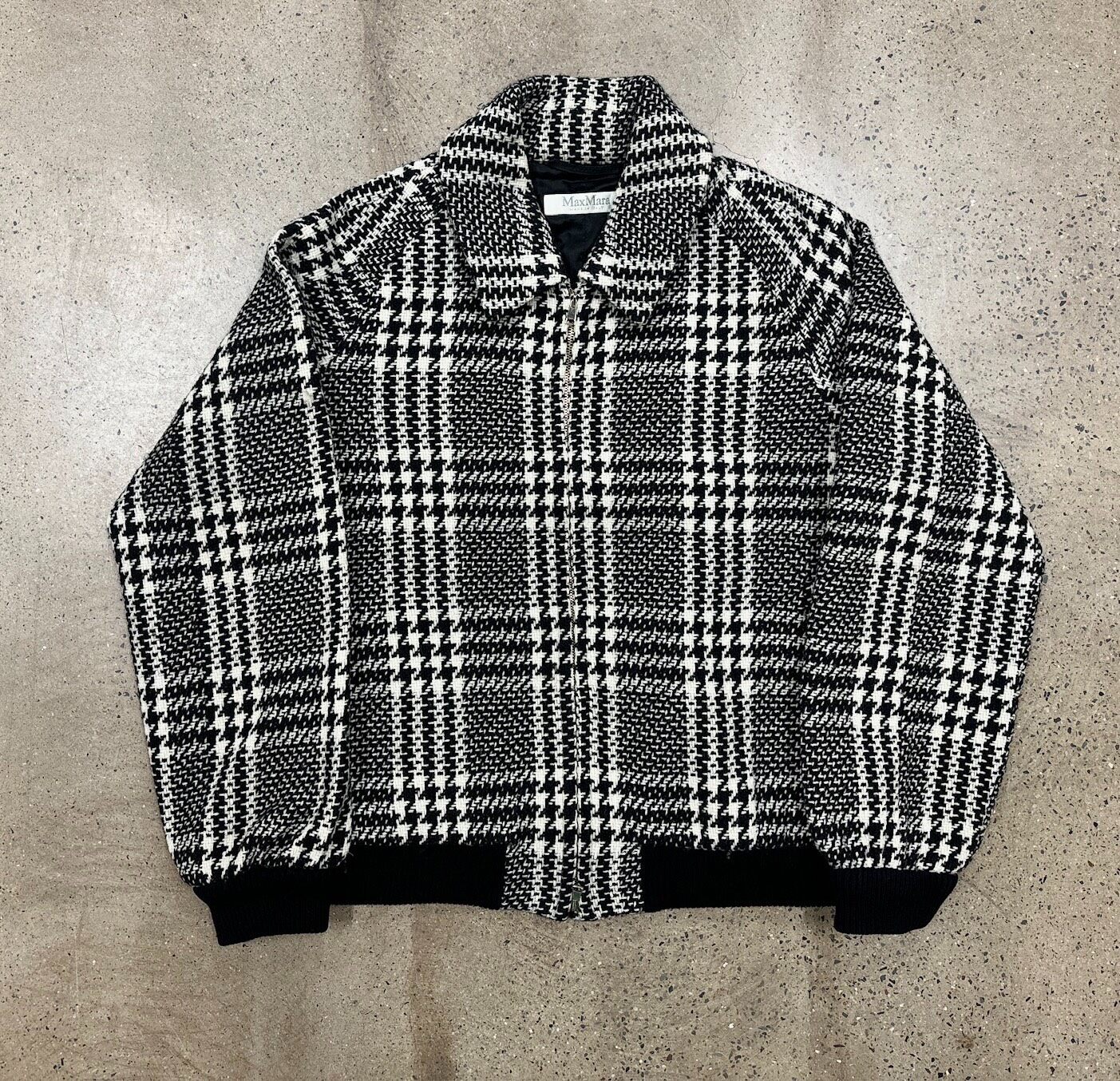 Max Mara Houndstooth Wool Jacket