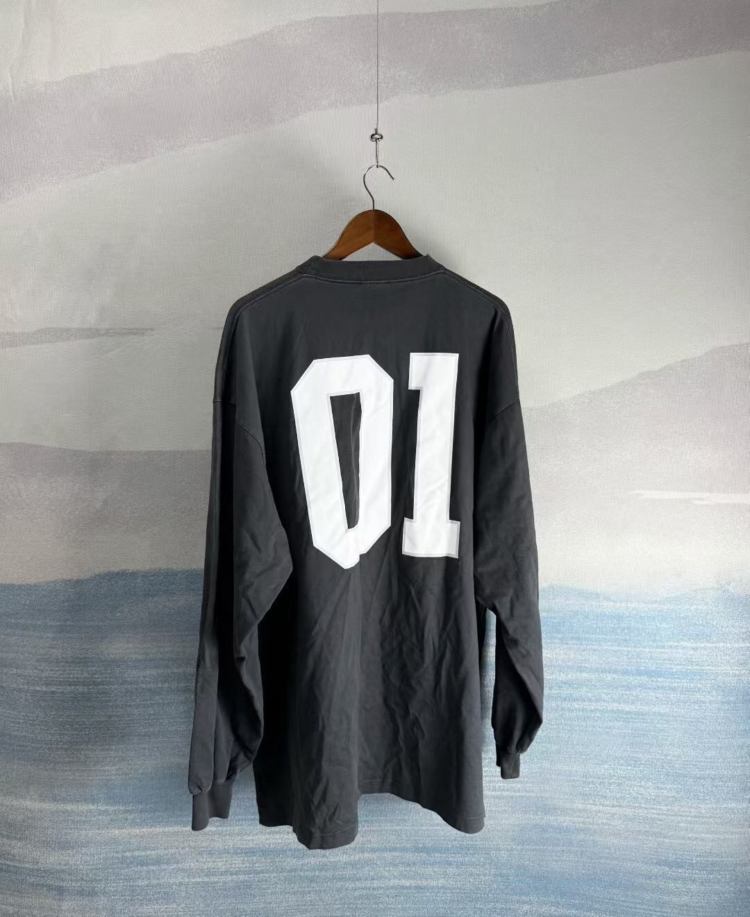 Balenciaga 01 Oversized Long Sleeve Top — detail