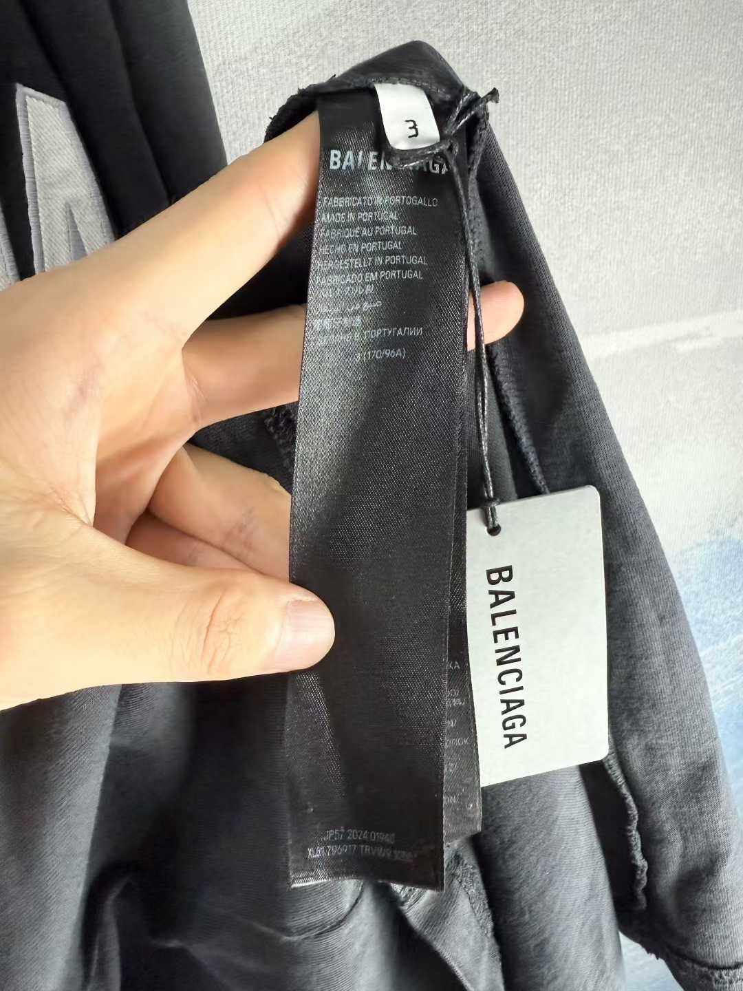 Balenciaga 01 Oversized Long Sleeve Top — back