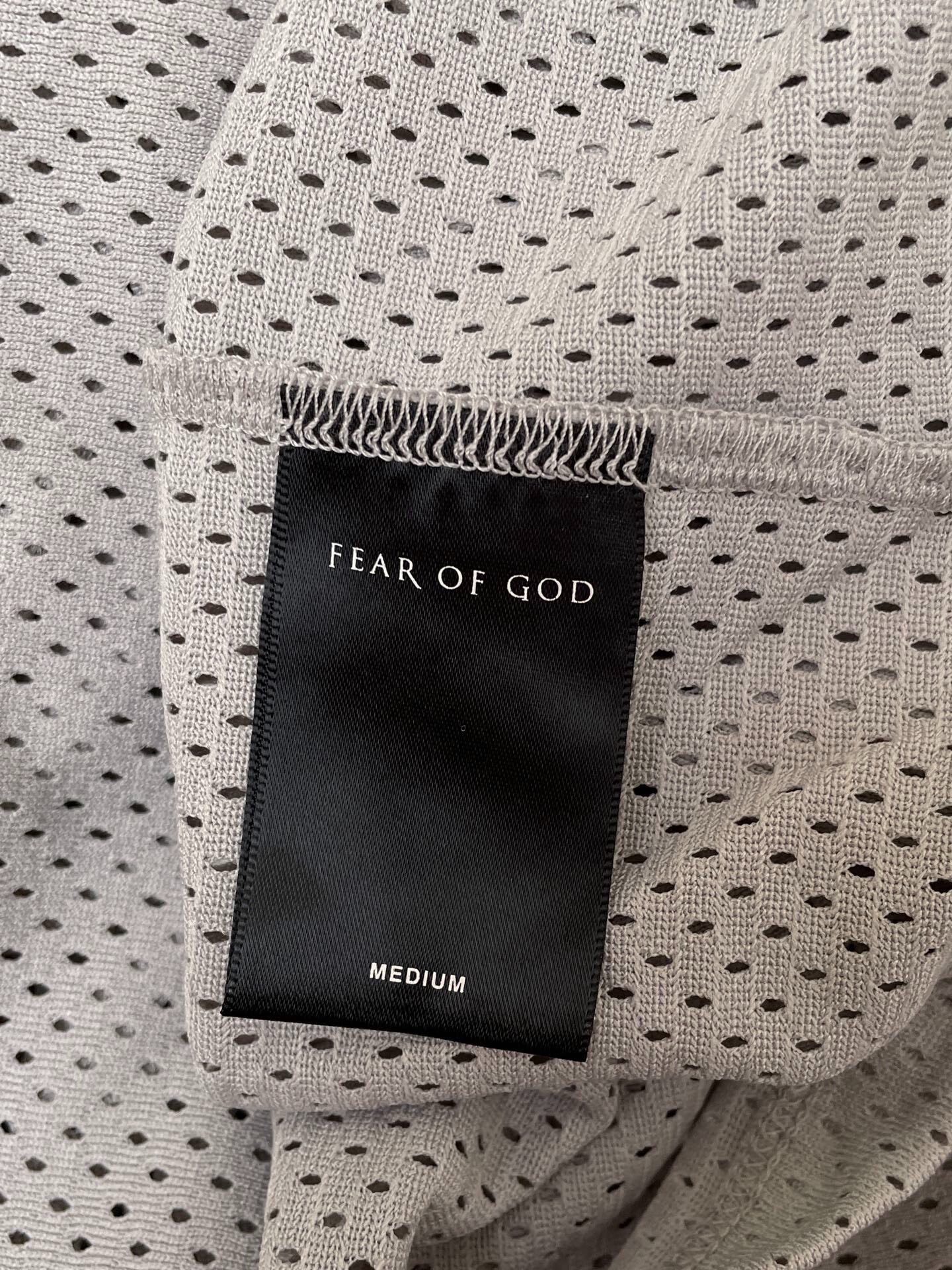 Fear Of God 5th Gray Mesh Short Sleeve Tee — back