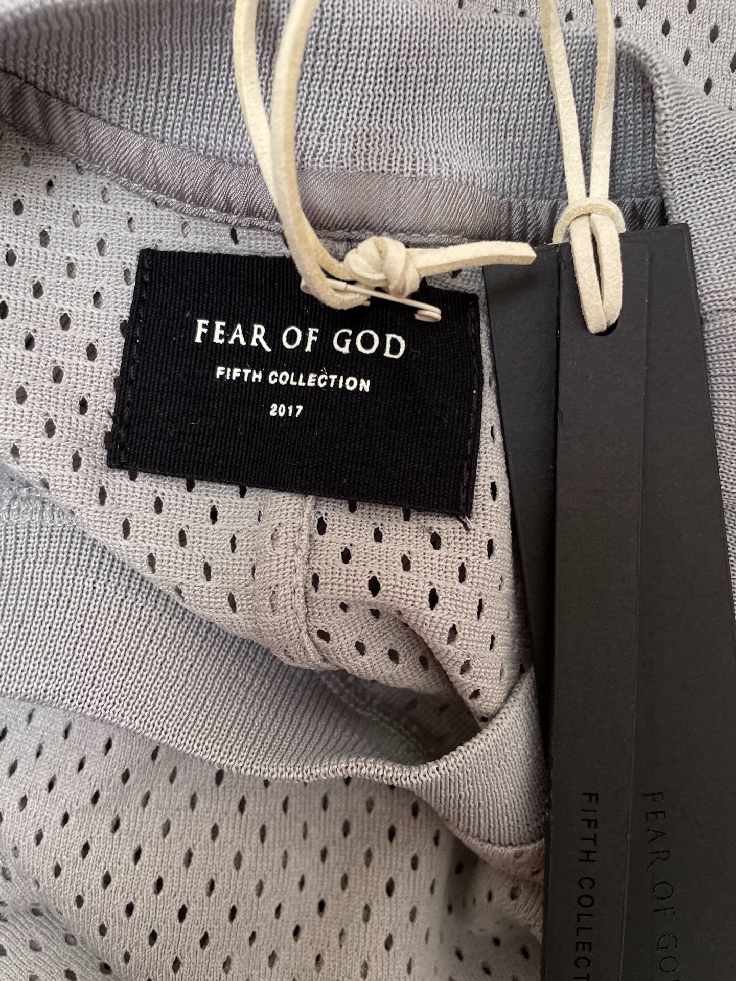 Fear Of God 5th Gray Mesh Short Sleeve Tee — detail