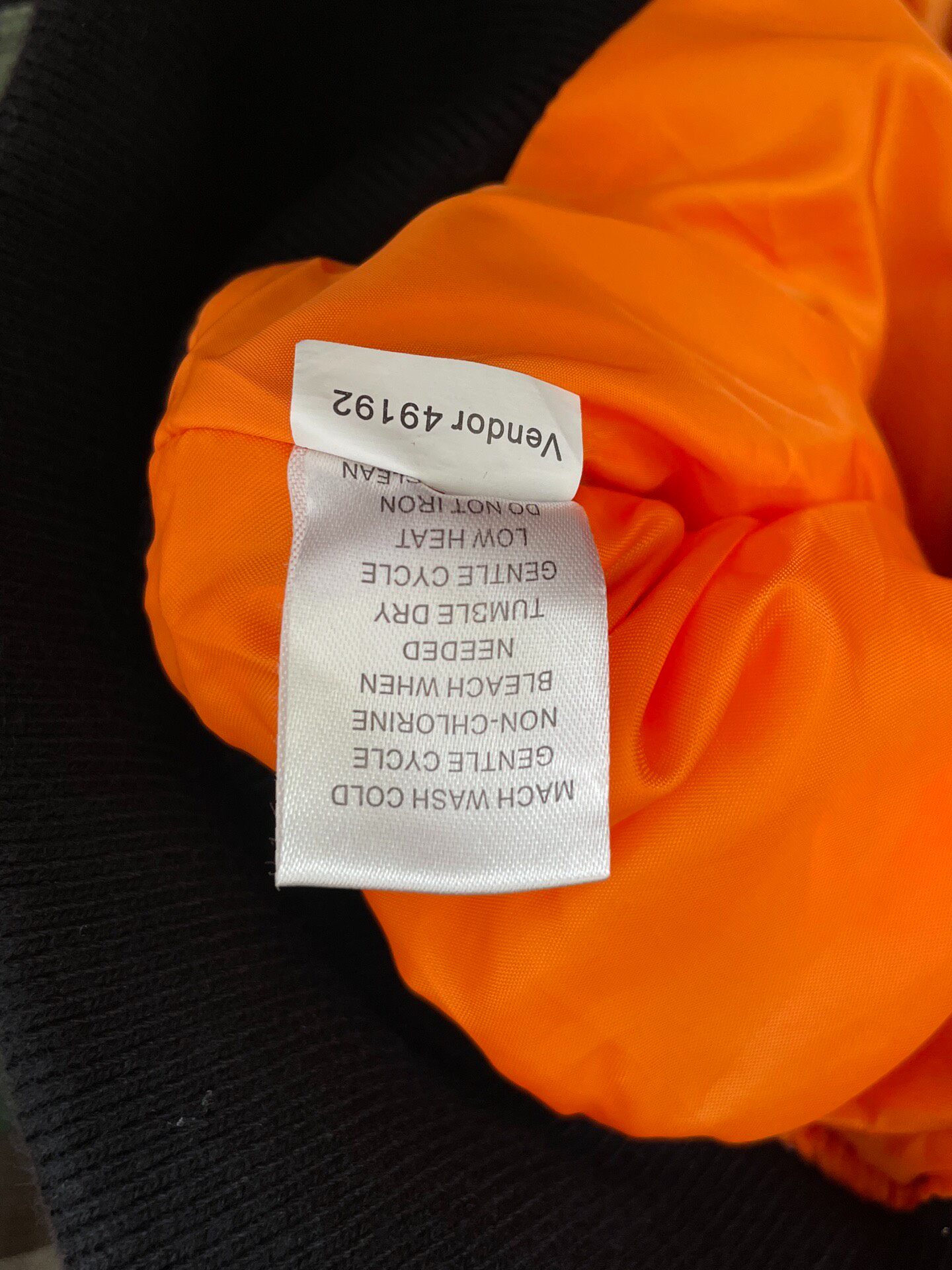 Fear of God FOG Camo Bomber Jacket — label