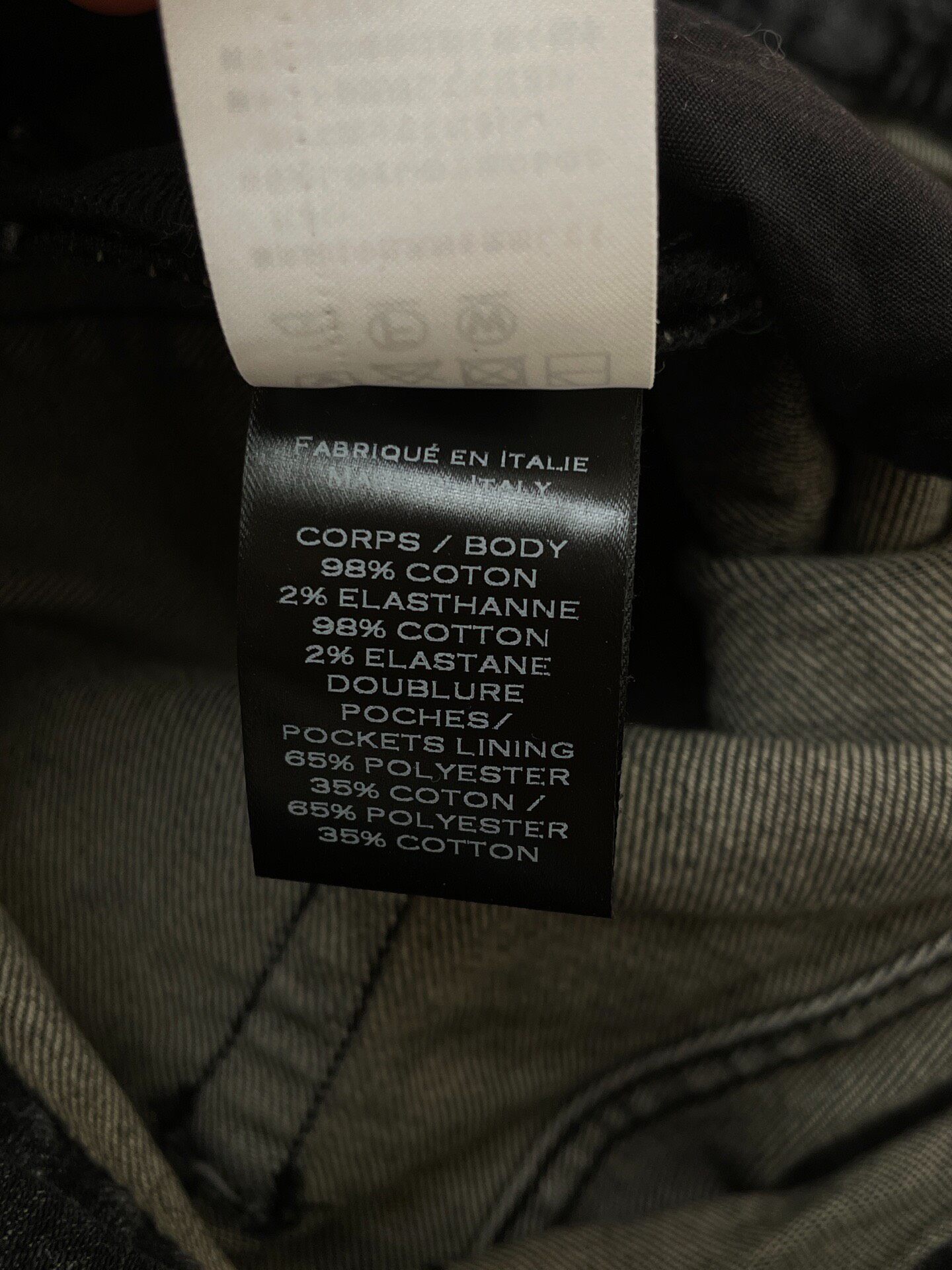 Balmain Dark Grey Straight Jeans New With Tags — label