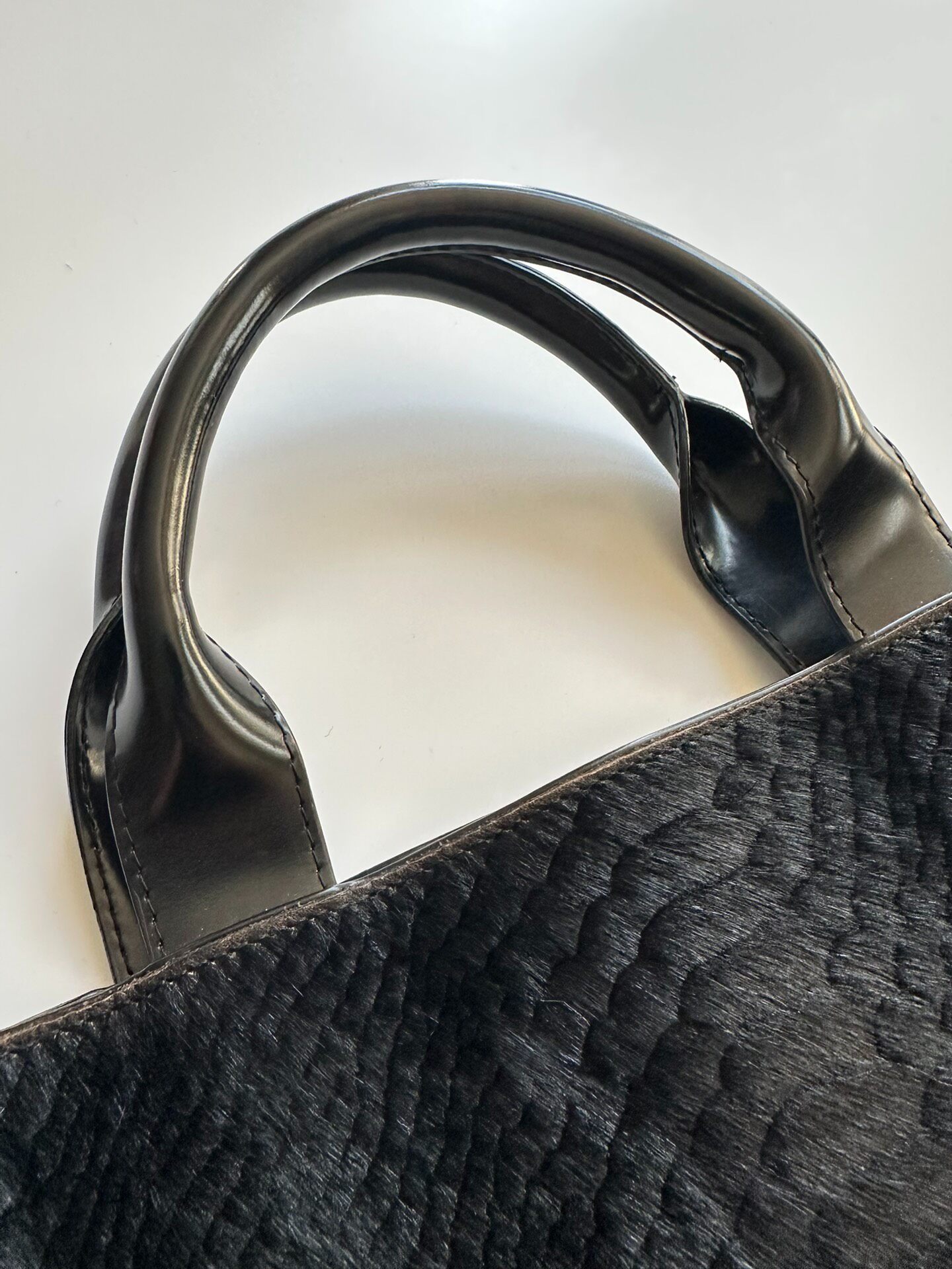 Dries Van Noten Horsehair Tote Bag — front