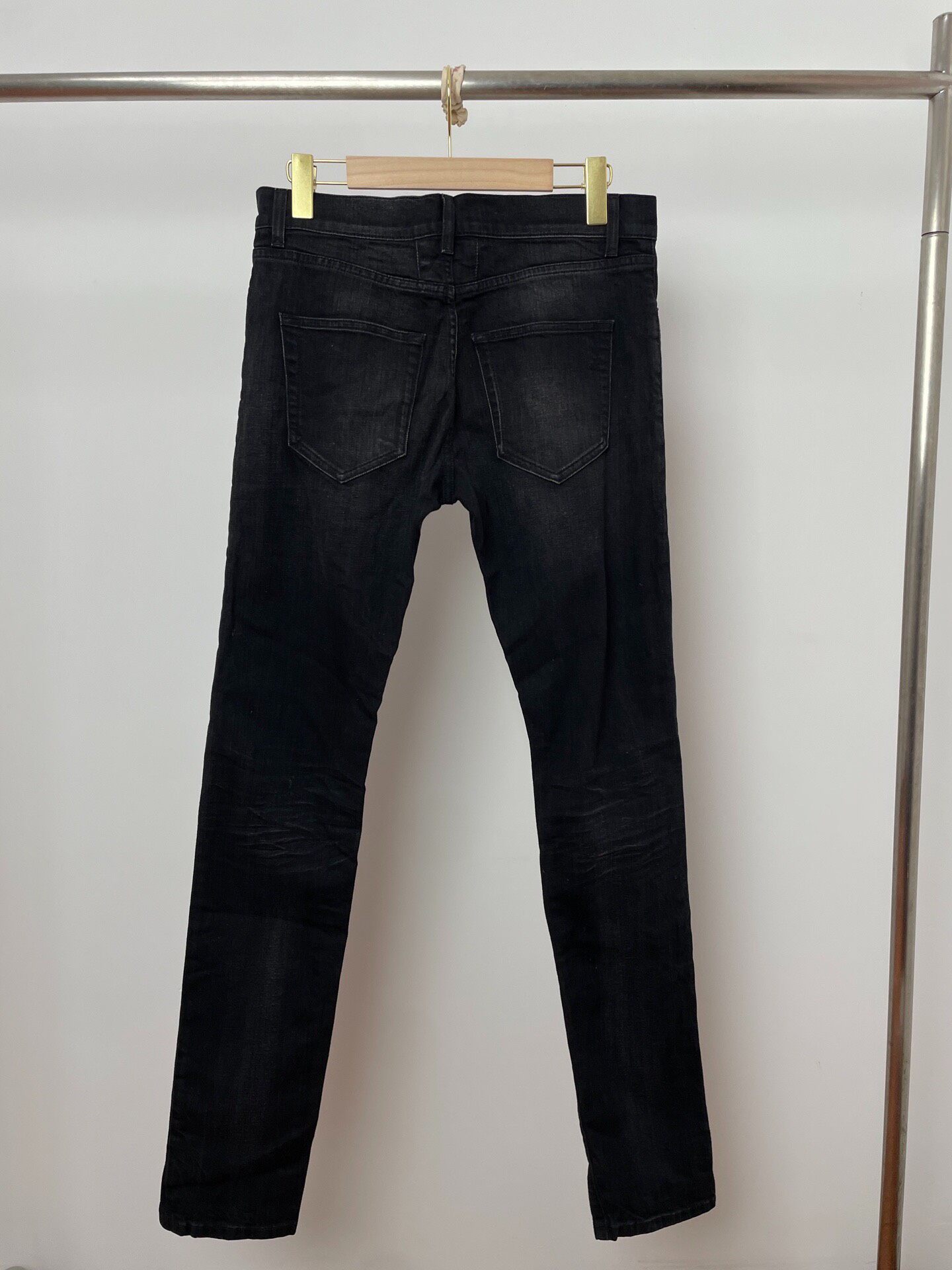 Saint Laurent Knife Cut Denim Jeans — front