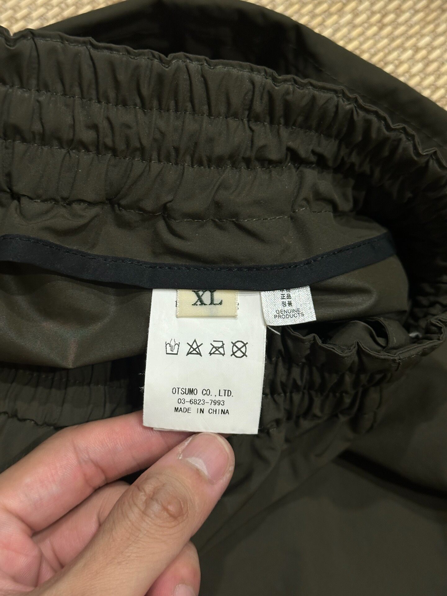 Human Made Olive Green Nylon Cargo Pants — back