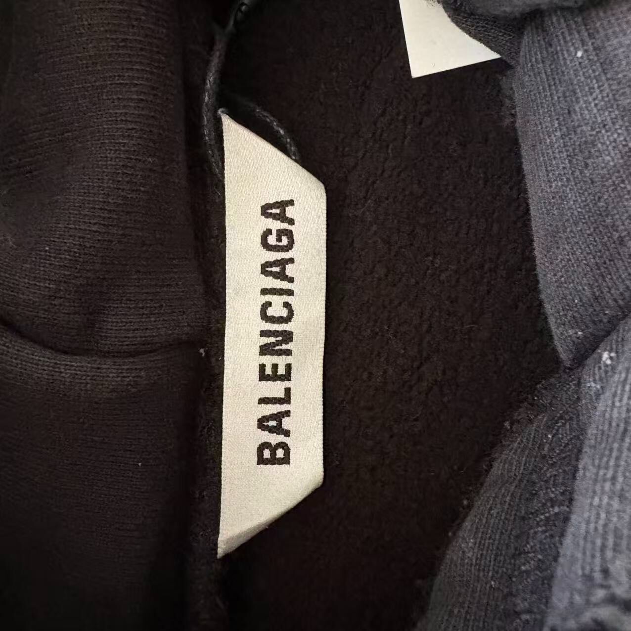 Balenciaga Black Alien Graphic Hoodie — detail