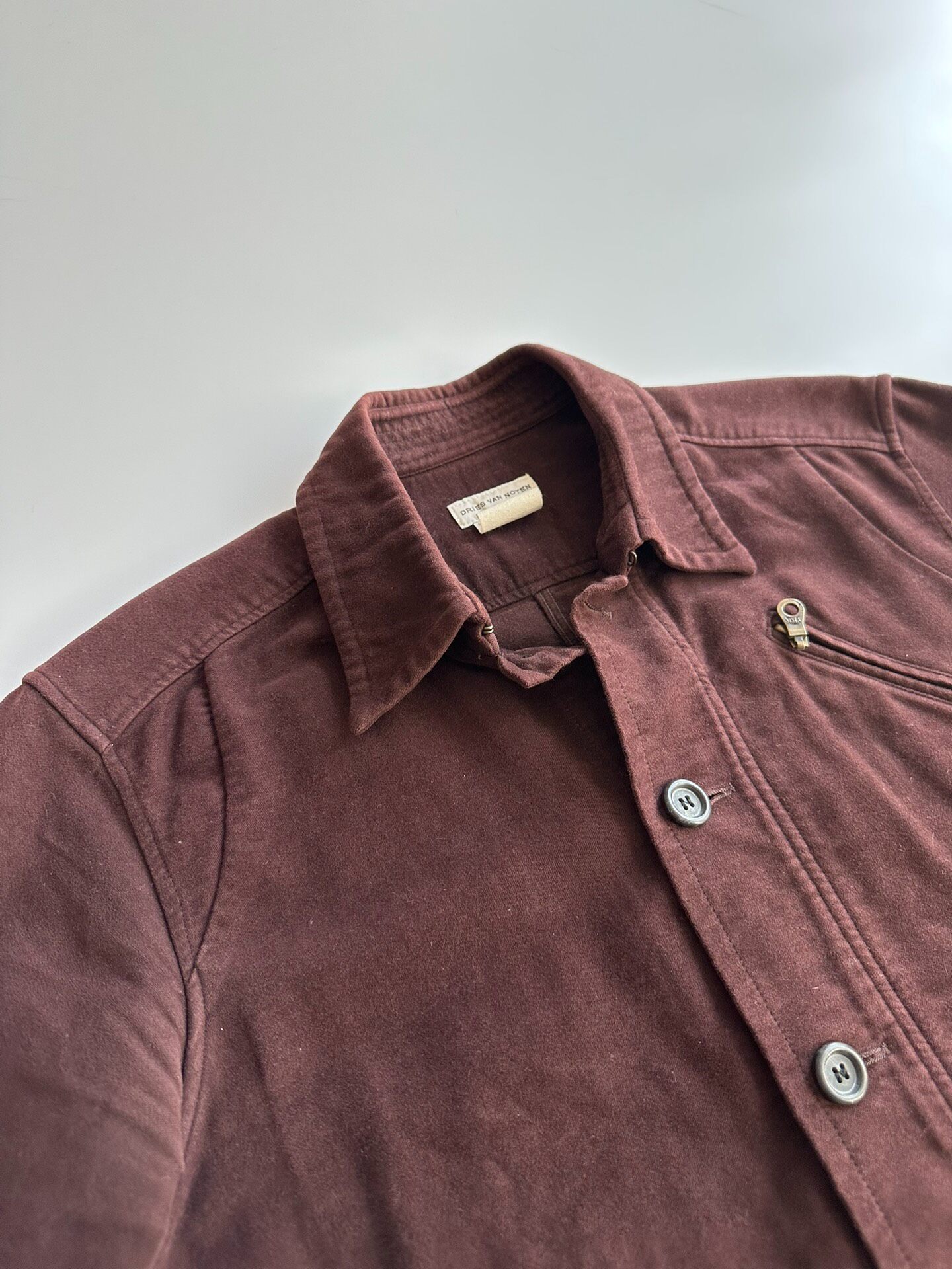 Dries Van Noten Moleskin Shirt Jacket — back