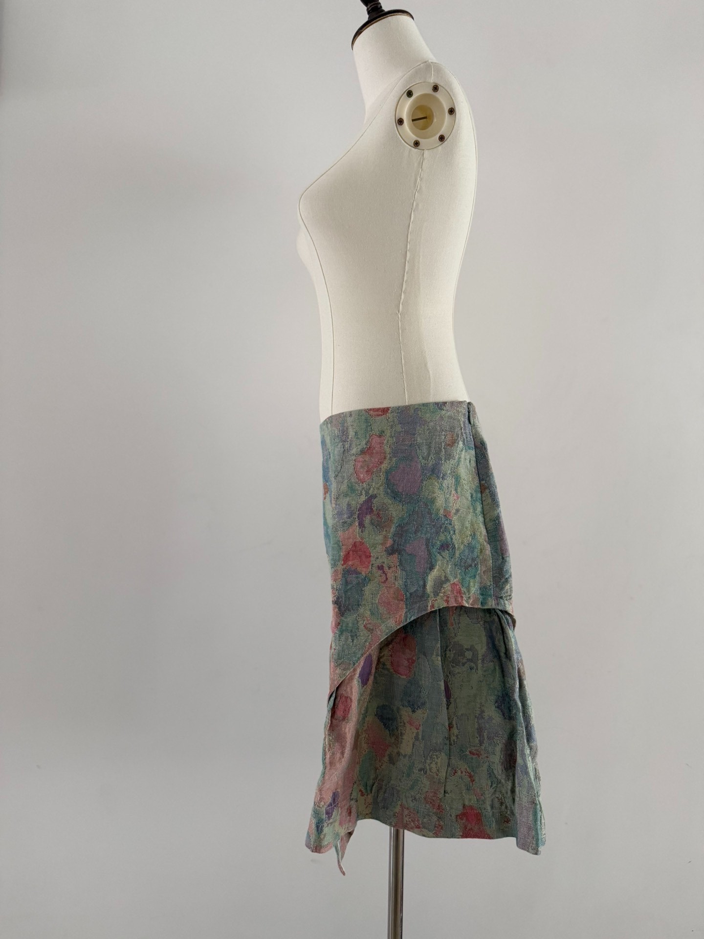Issey Miyake Asymmetrical Oil Painting Skirt — detail