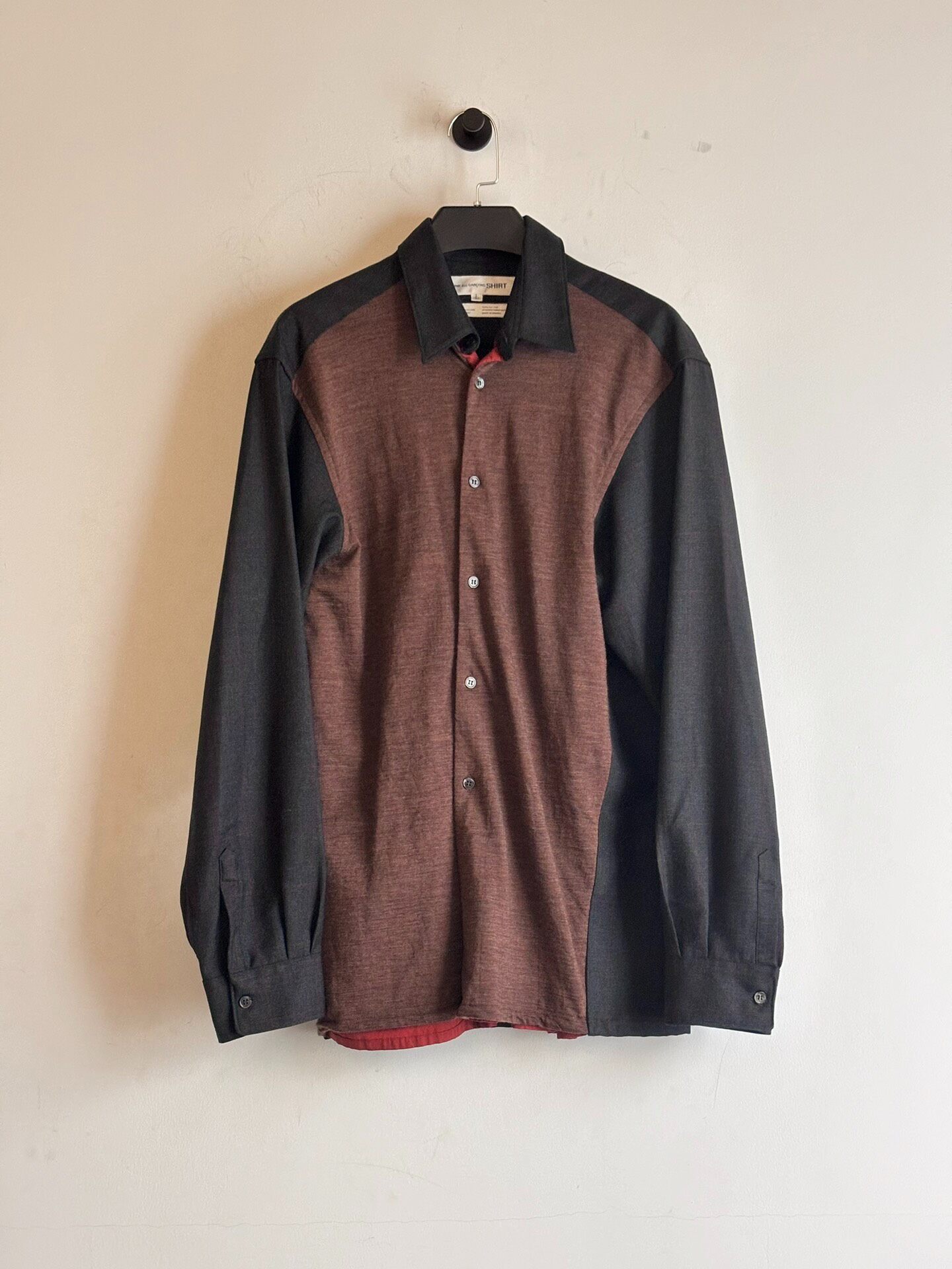 Comme Des Garcons Brown Black Shirt
