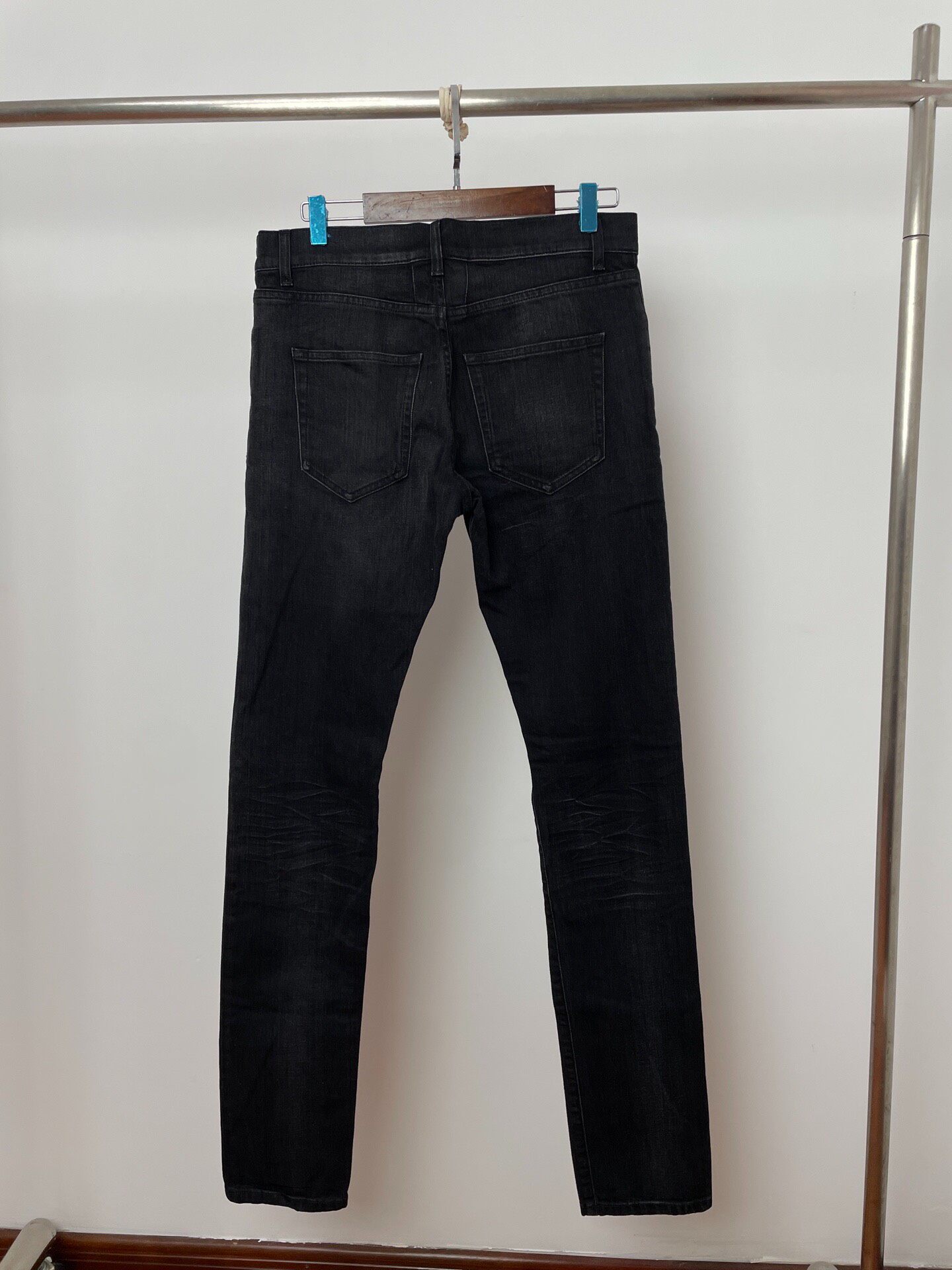 Saint Laurent D02 Straight Black Jeans — front