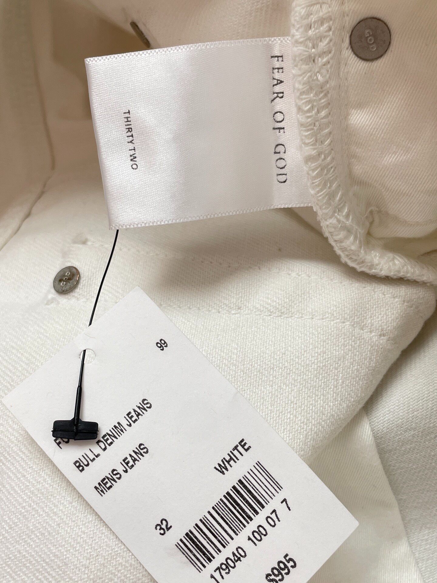 Fear of God 4th Maxfield White Jeans — back