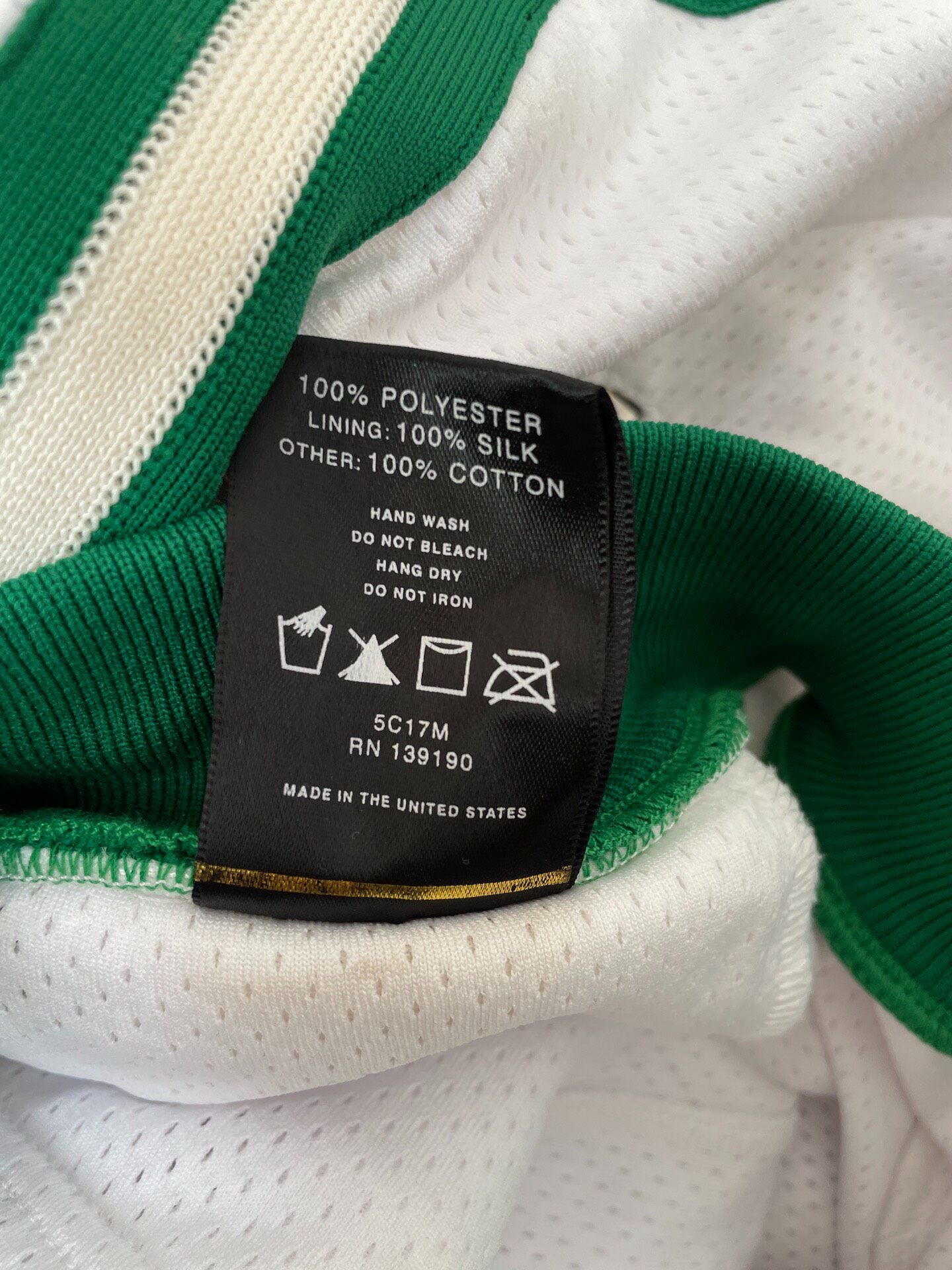 Fear of God 1987 Celtics Basketball Shorts — label