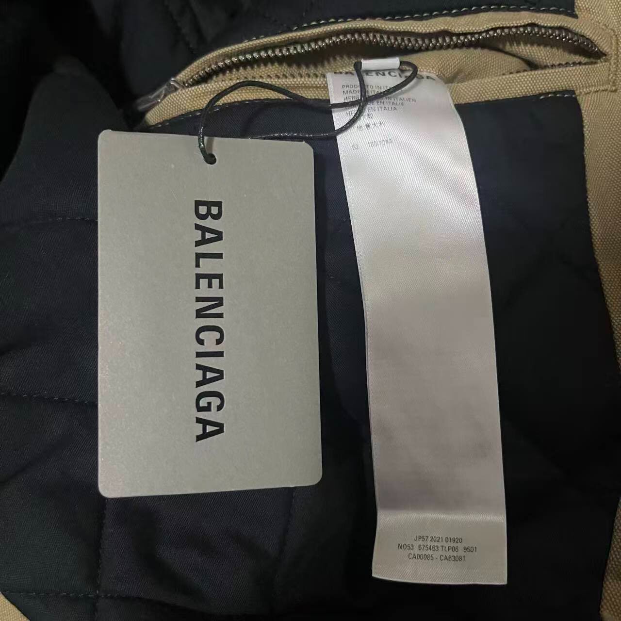 Balenciaga Carhartt Olive Work Jacket — back