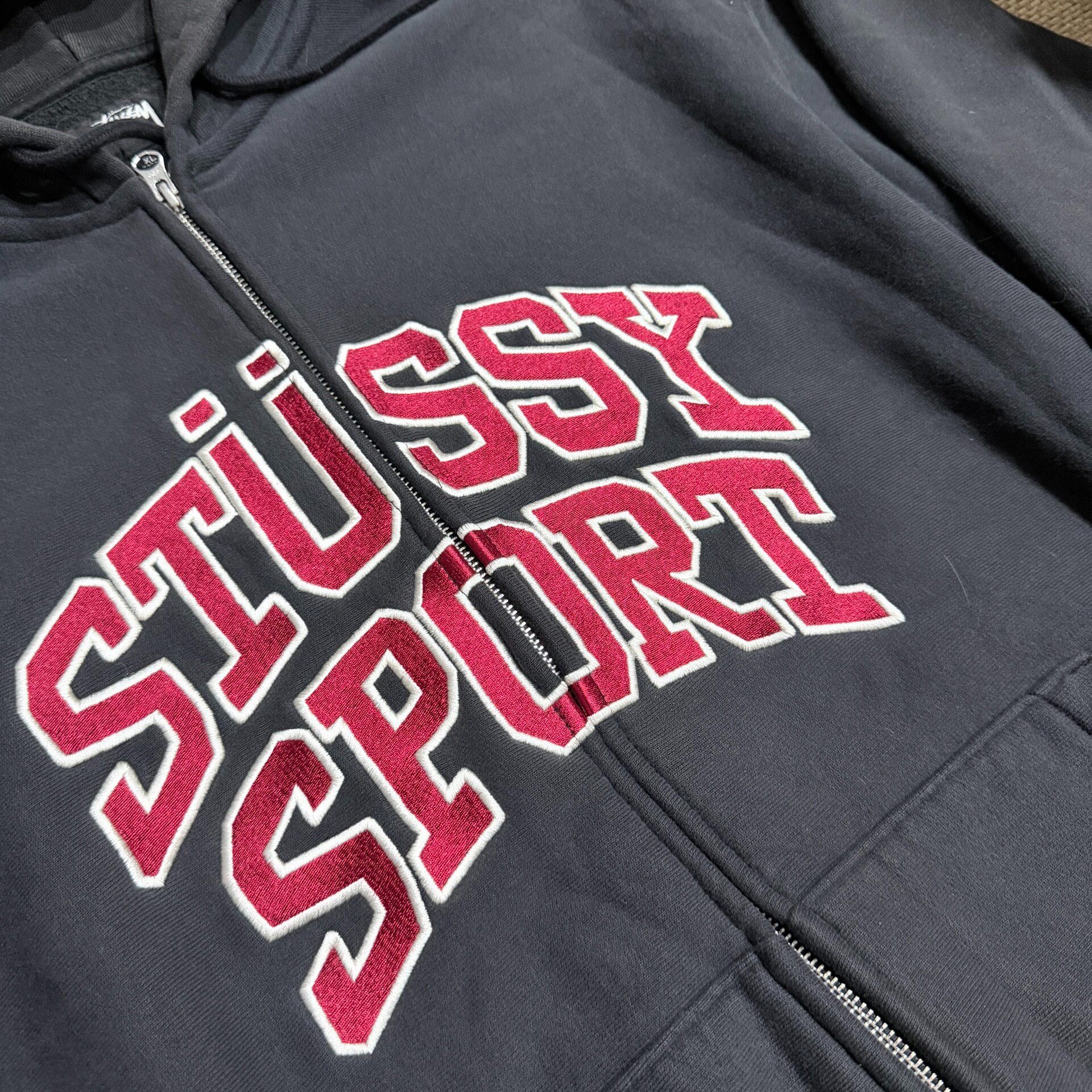 Stussy SS24 Sport Zip Hoodie — detail