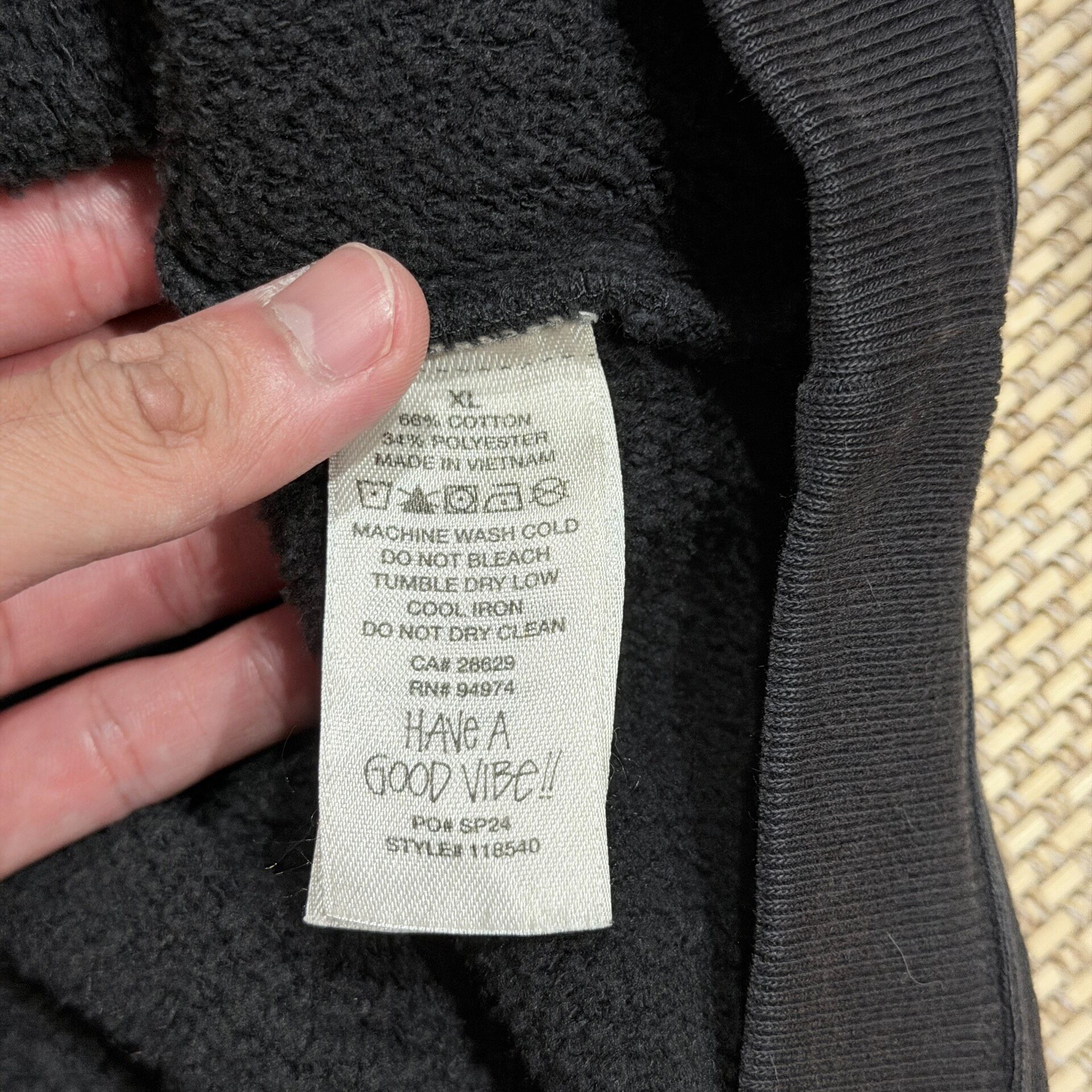 Stussy SS24 Sport Zip Hoodie — label