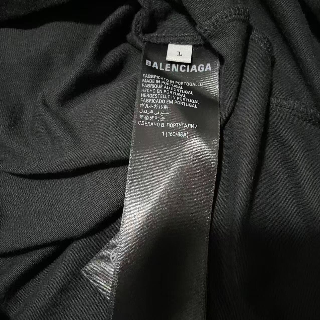 Balenciaga Black Sticky Note Tee — back