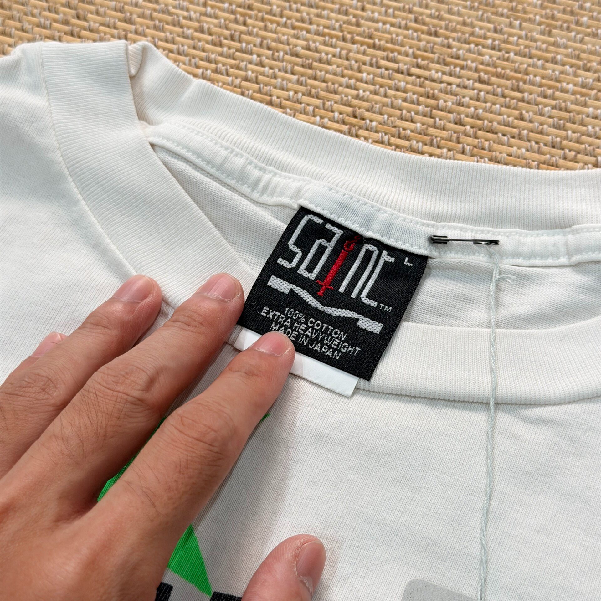 Saint Michael Spiral Star Graphic Tee — back