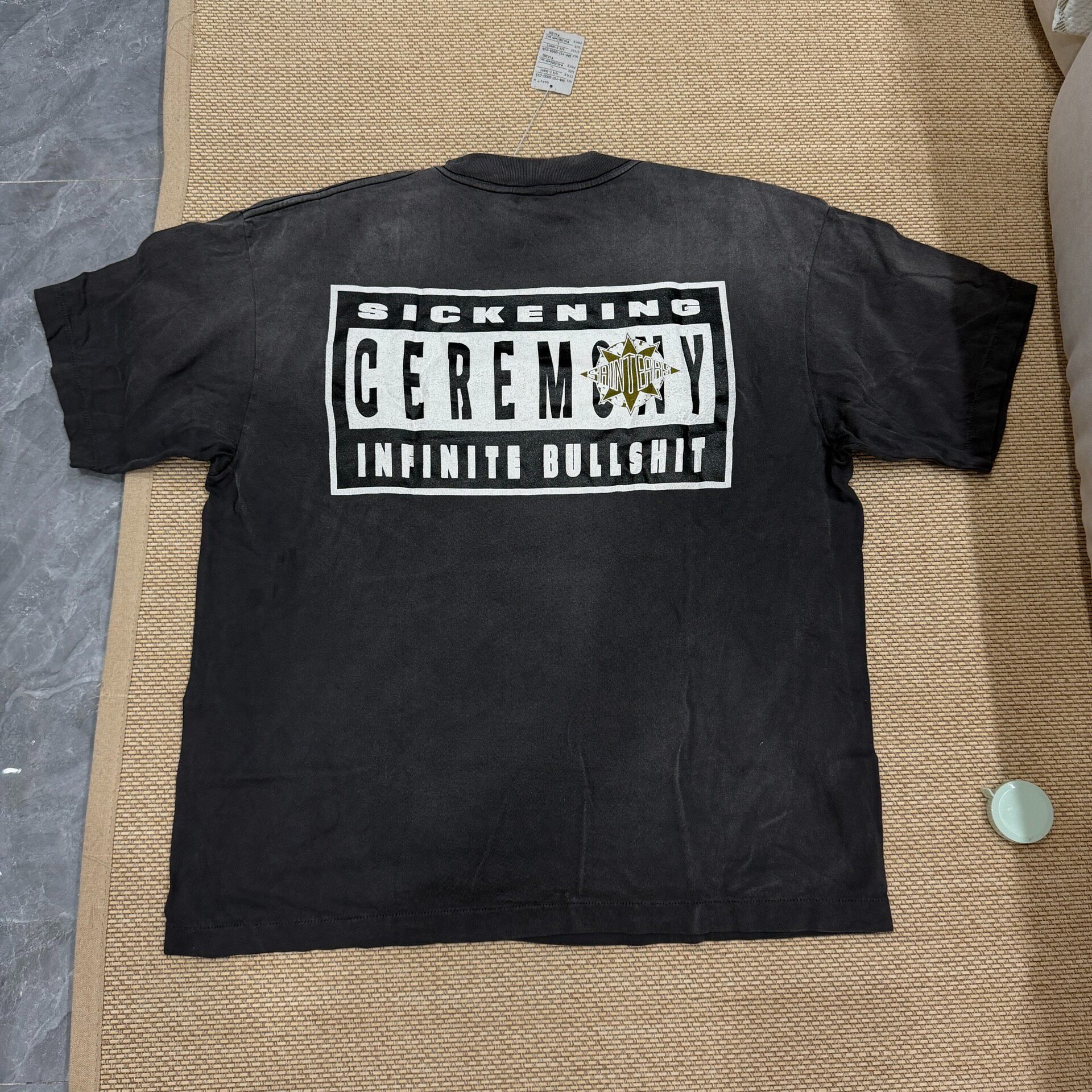 Saint Michael Faded Black Star Short Sleeve Tee — front