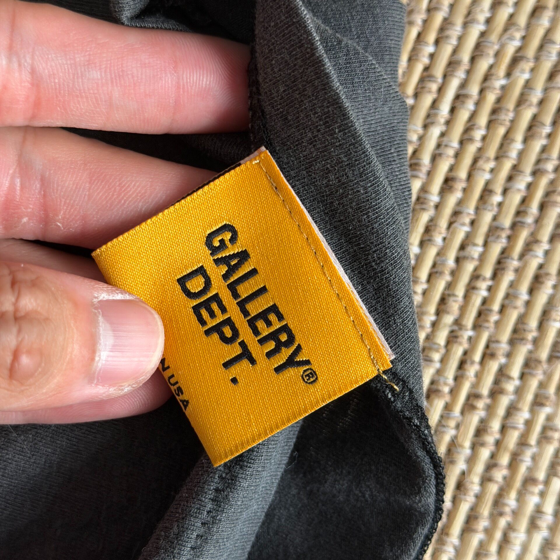 Gallery Dept Charcoal Gray Sleeveless Vest — label