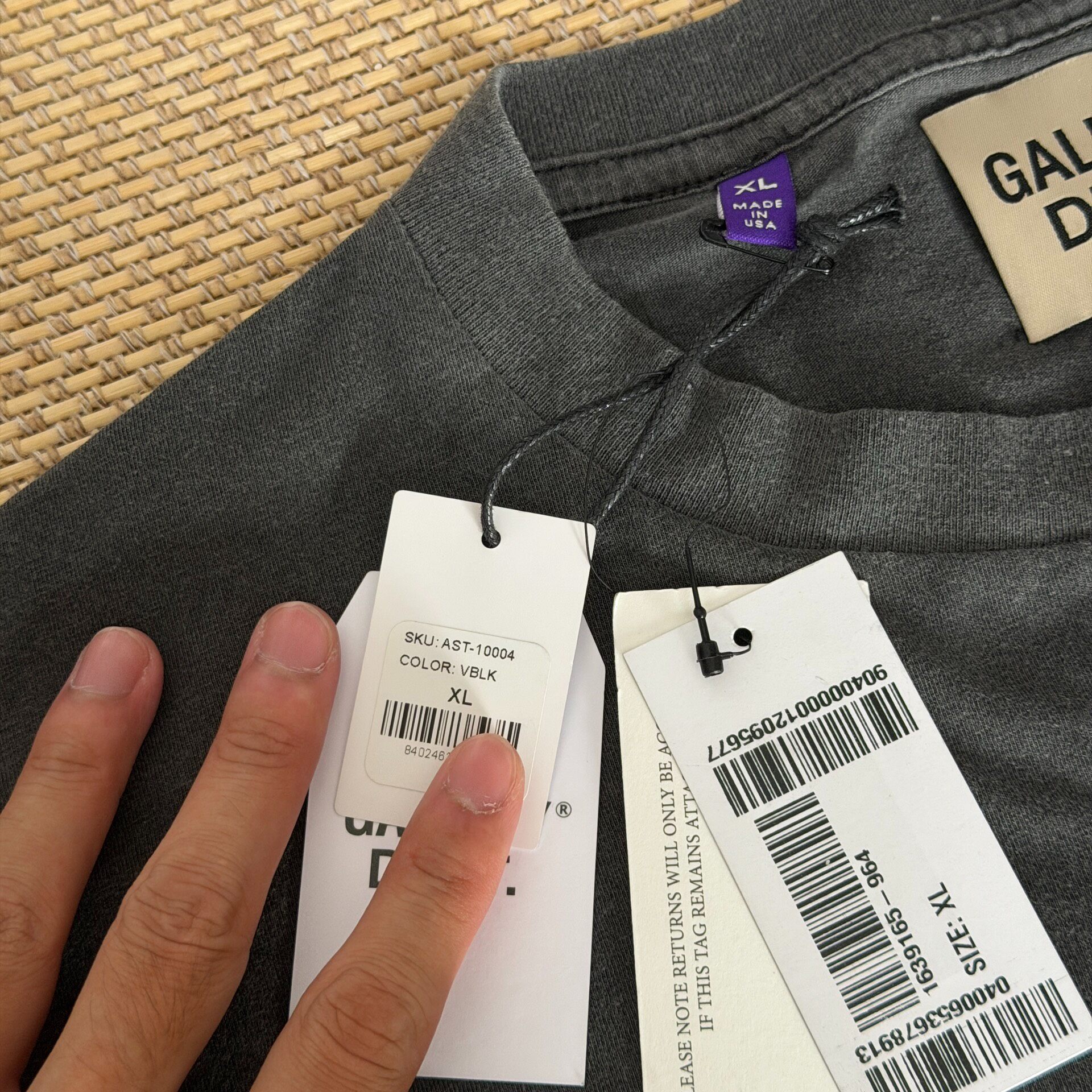 Gallery Dept Charcoal Gray Sleeveless Vest — back