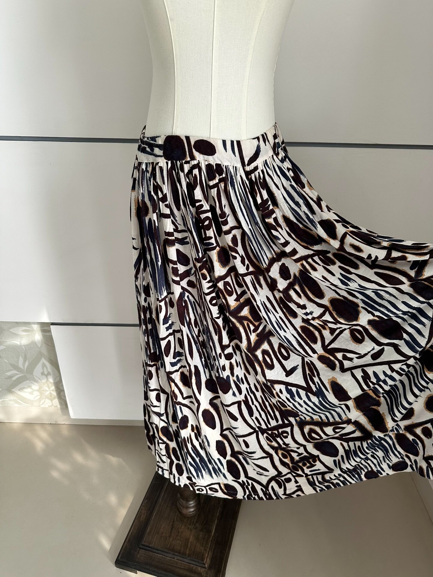 Comme des Garcons 80s Abstract Long Skirt — back