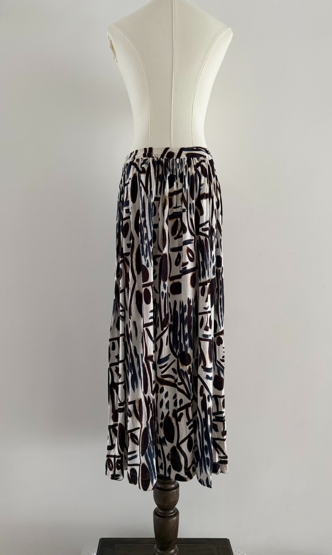 Comme des Garcons 80s Abstract Long Skirt — front