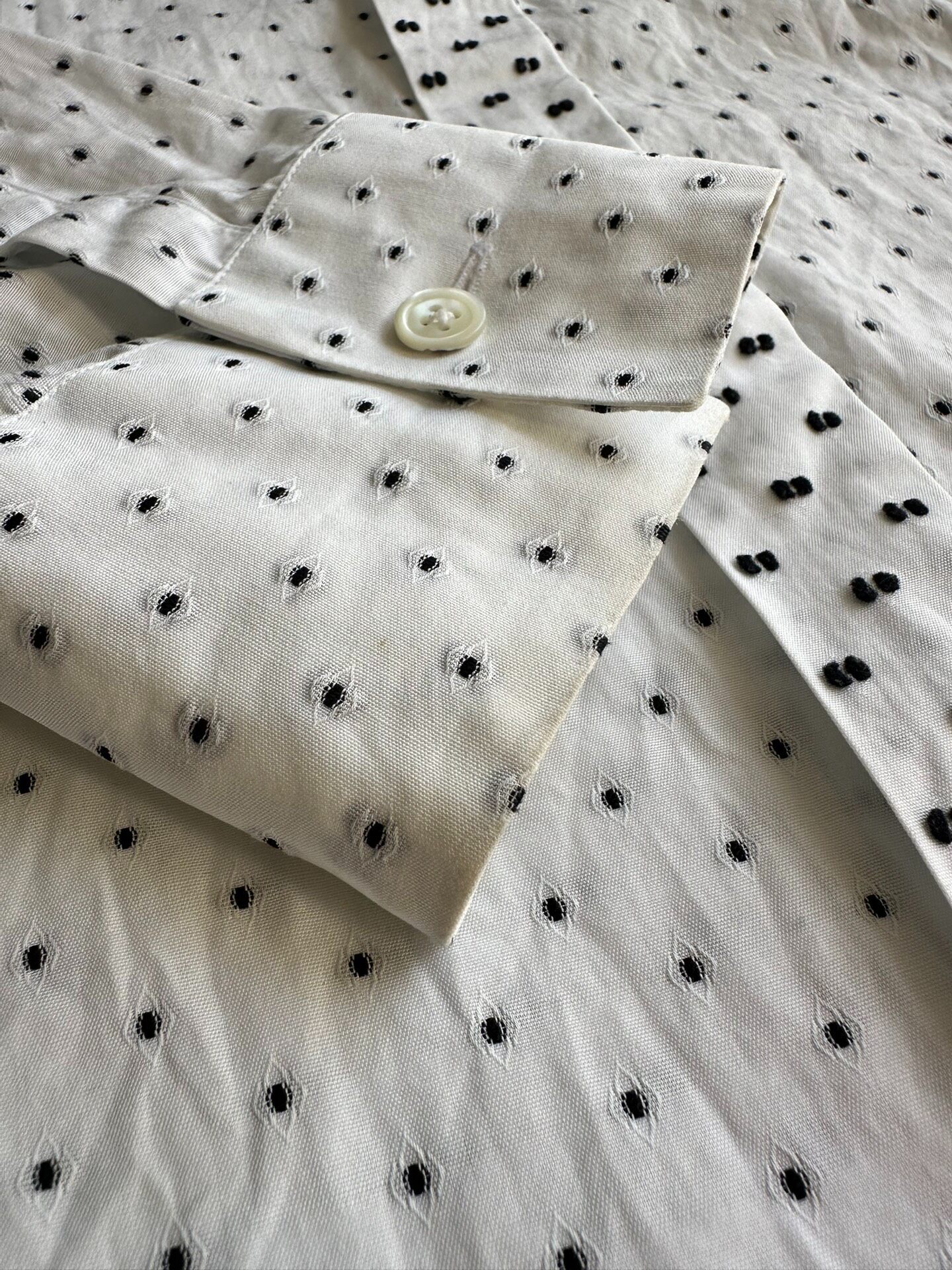Ann Demeulemeester Embroidered Dot Shirt — detail