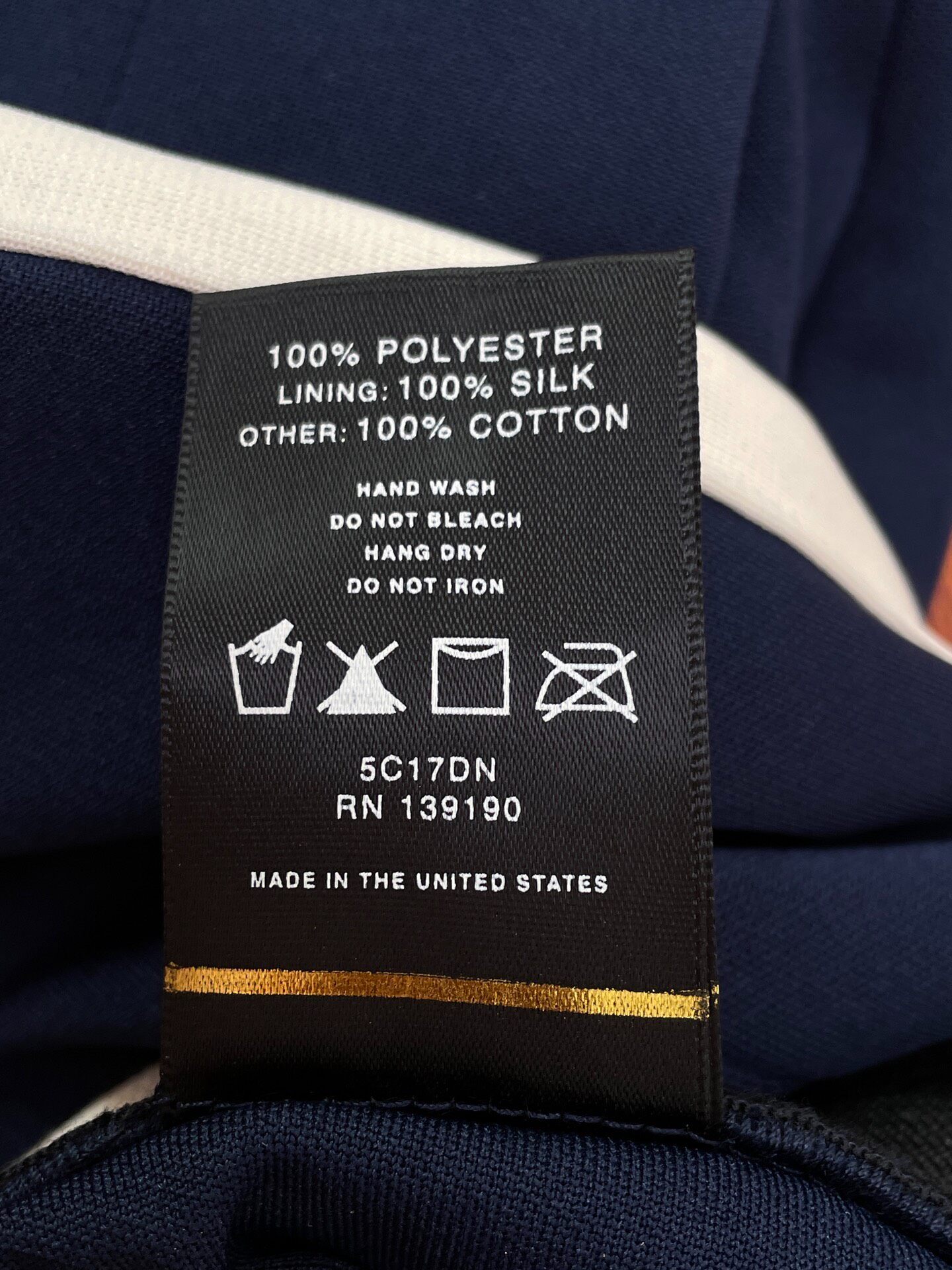 Fear of God 5th Season Blue White Track Pants — label