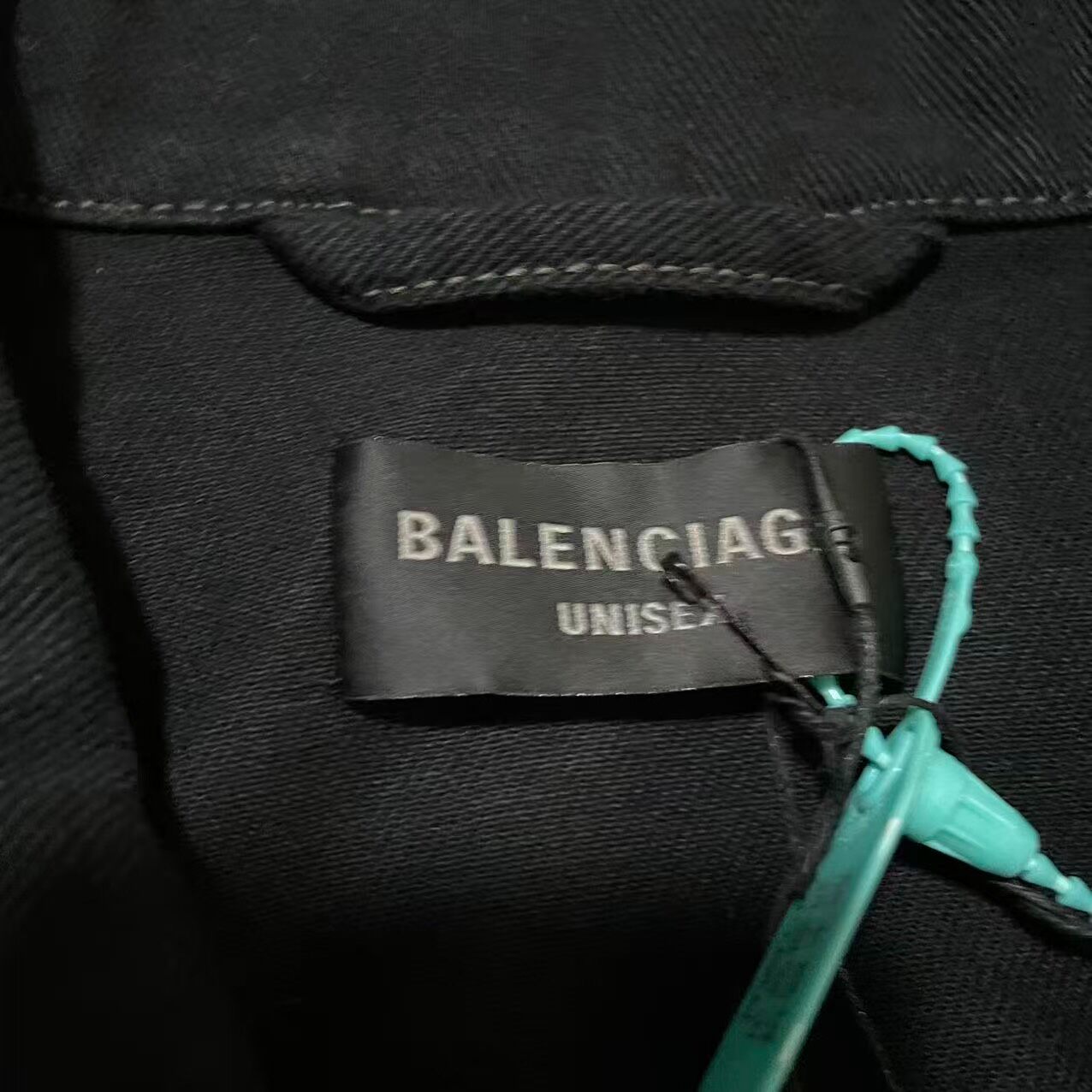 Balenciaga Spray-Print Black Jacket — detail