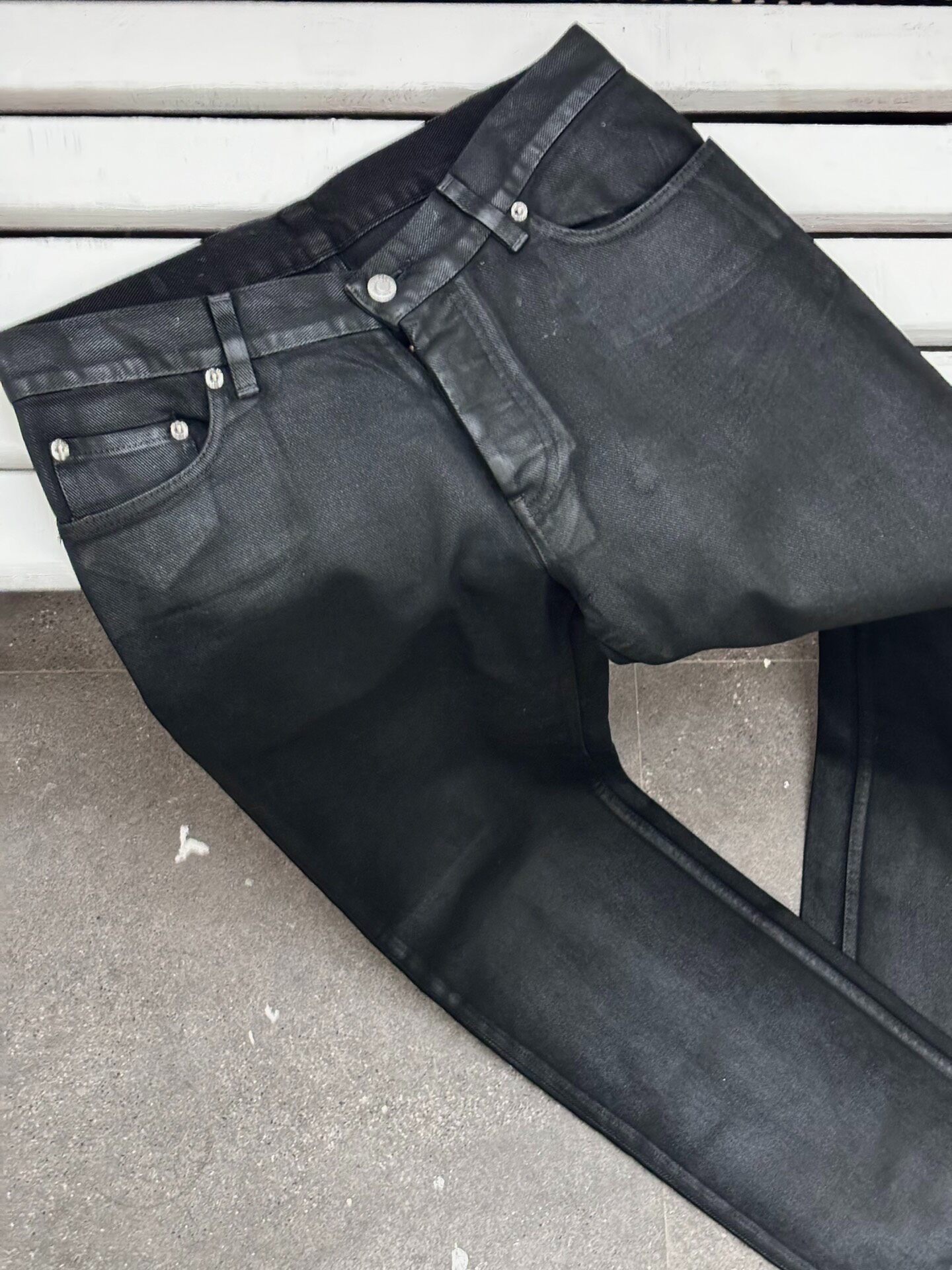 Helmut Lang AW1998 Waxed Jeans