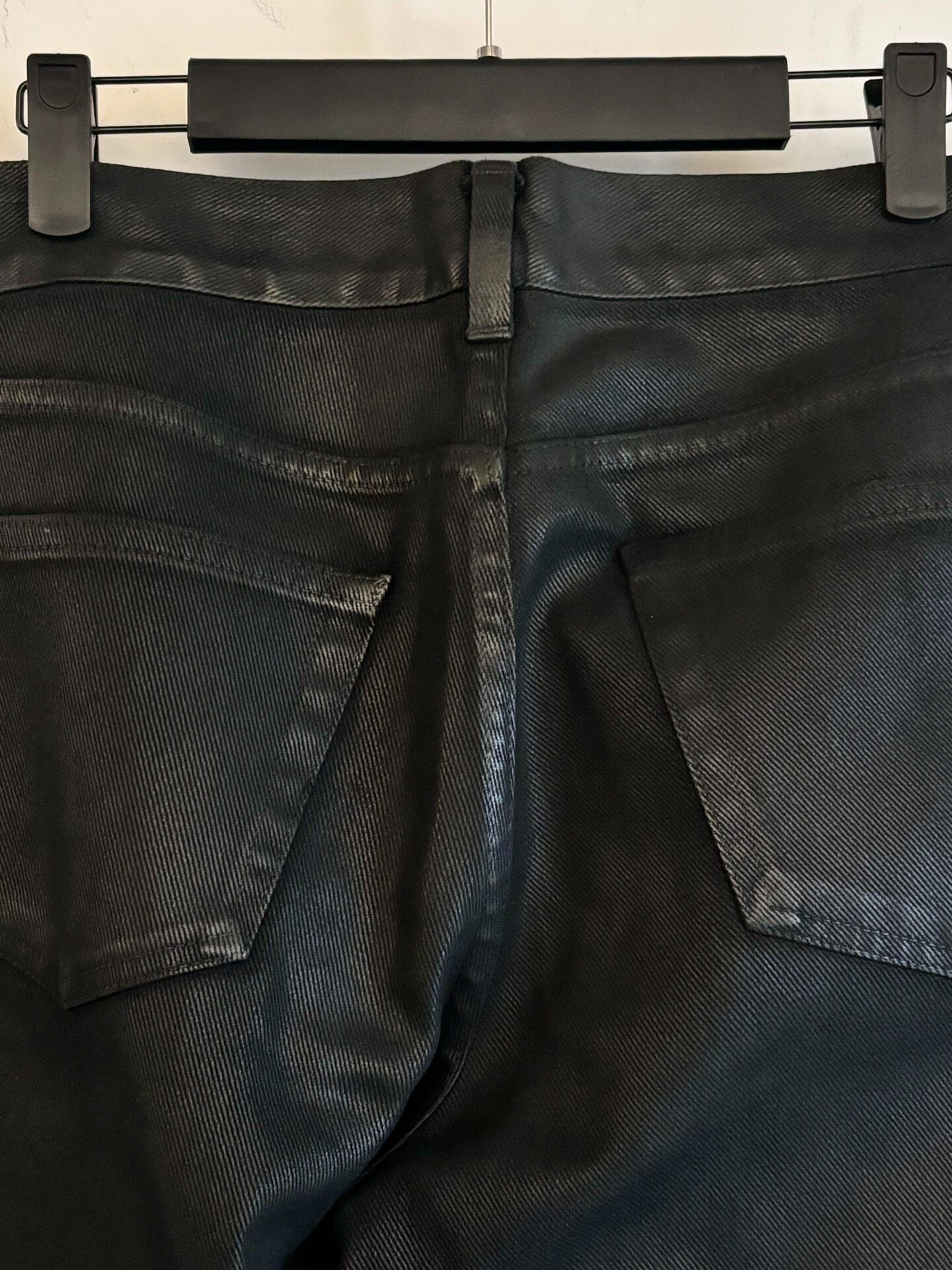Helmut Lang AW1998 Waxed Jeans — label