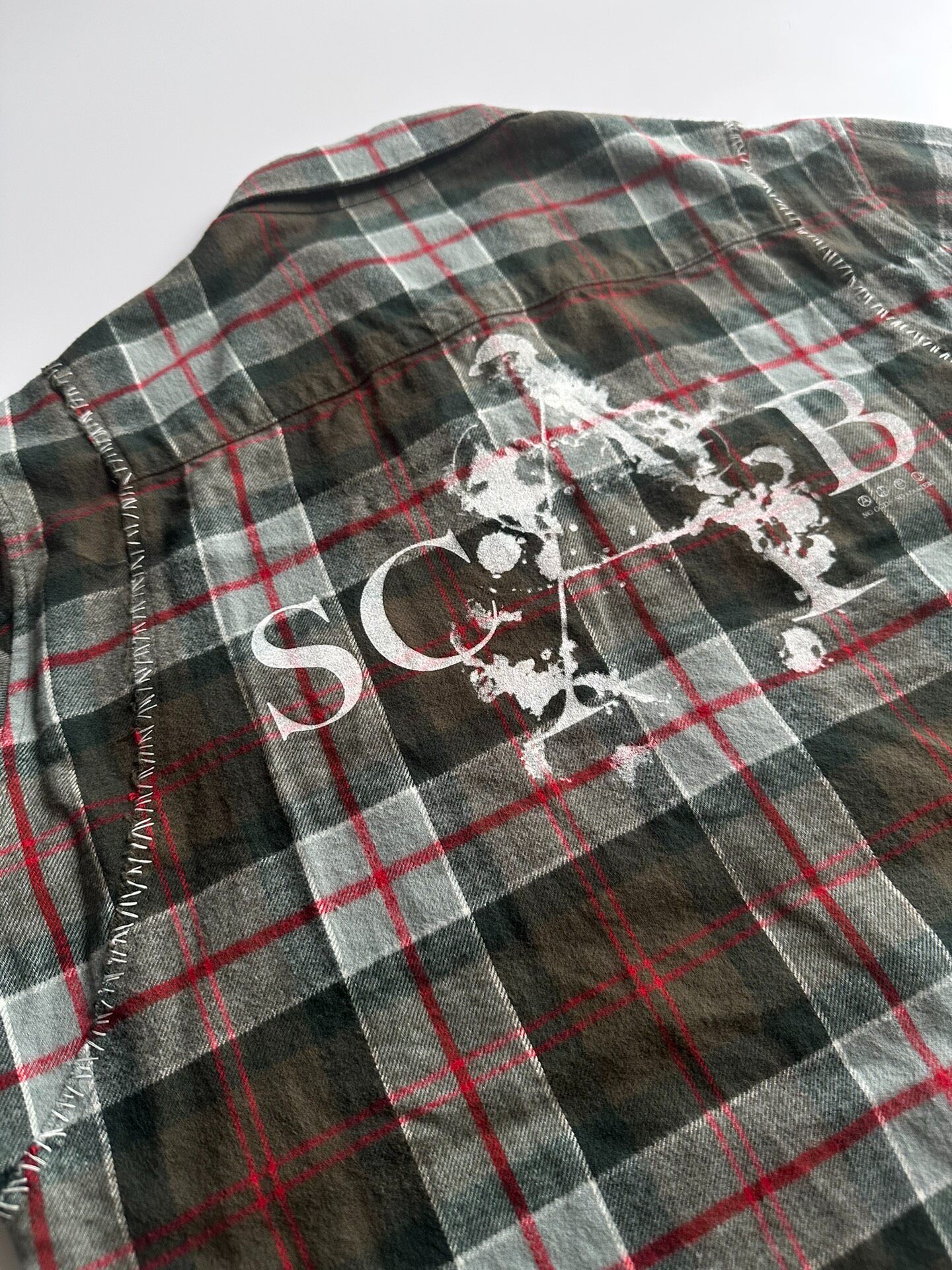 Undercover 03SS SCAB Plaid Shirt — back