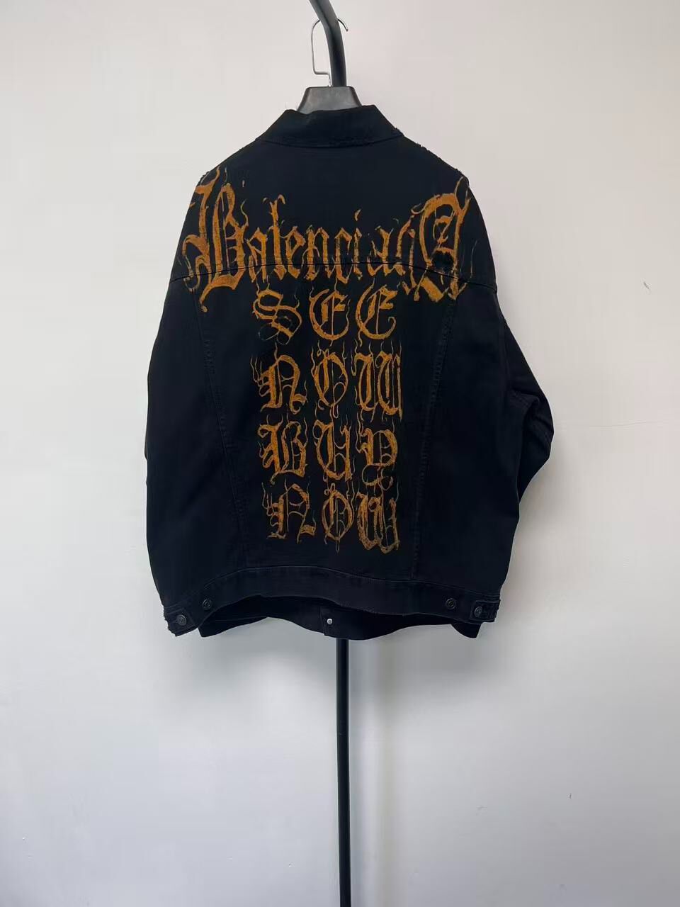 Balenciaga Men's Black Denim Jacket