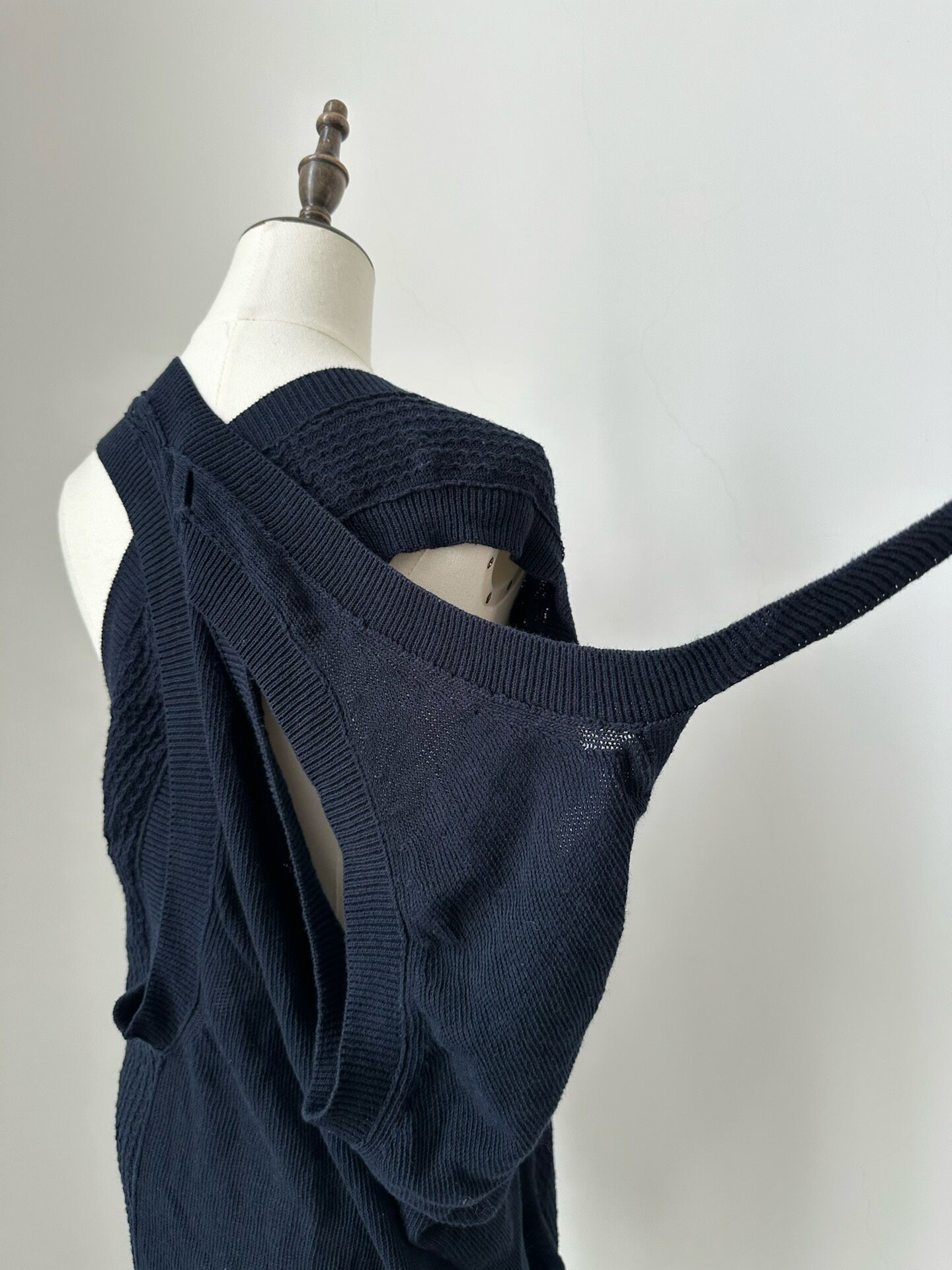 Y's Deconstructed Knit Vest — label