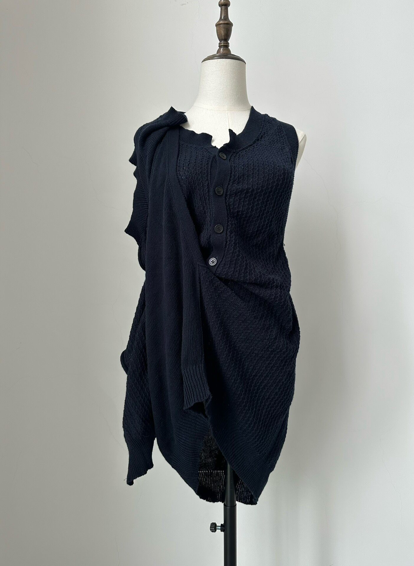 Y's Deconstructed Knit Vest