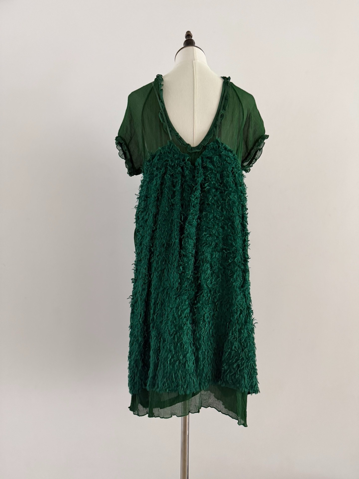 Undercover Early Layered Green Dress — front