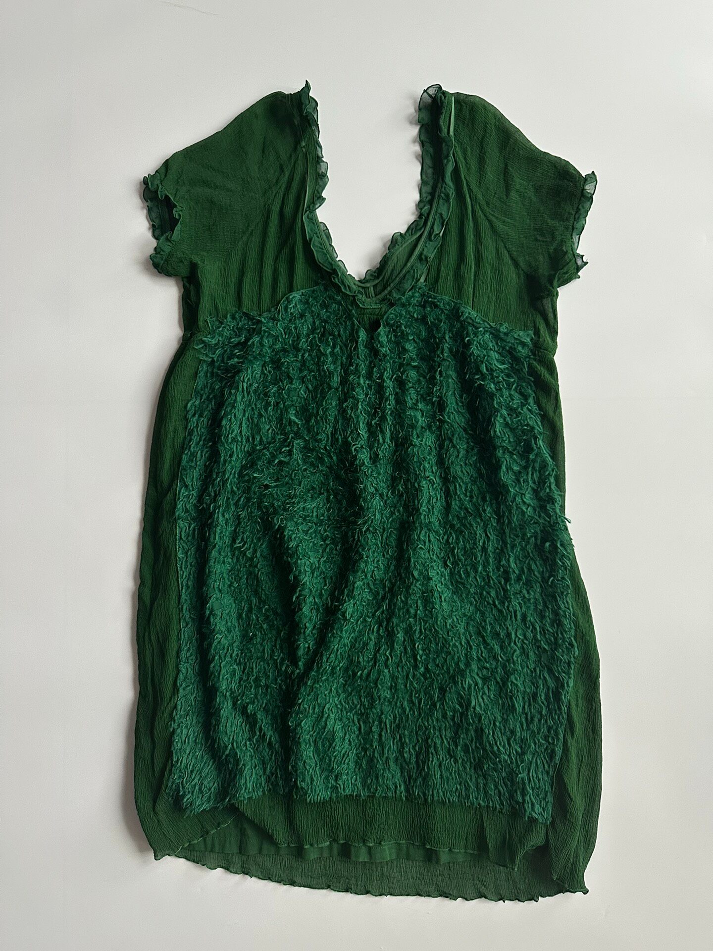 Undercover Early Layered Green Dress — back