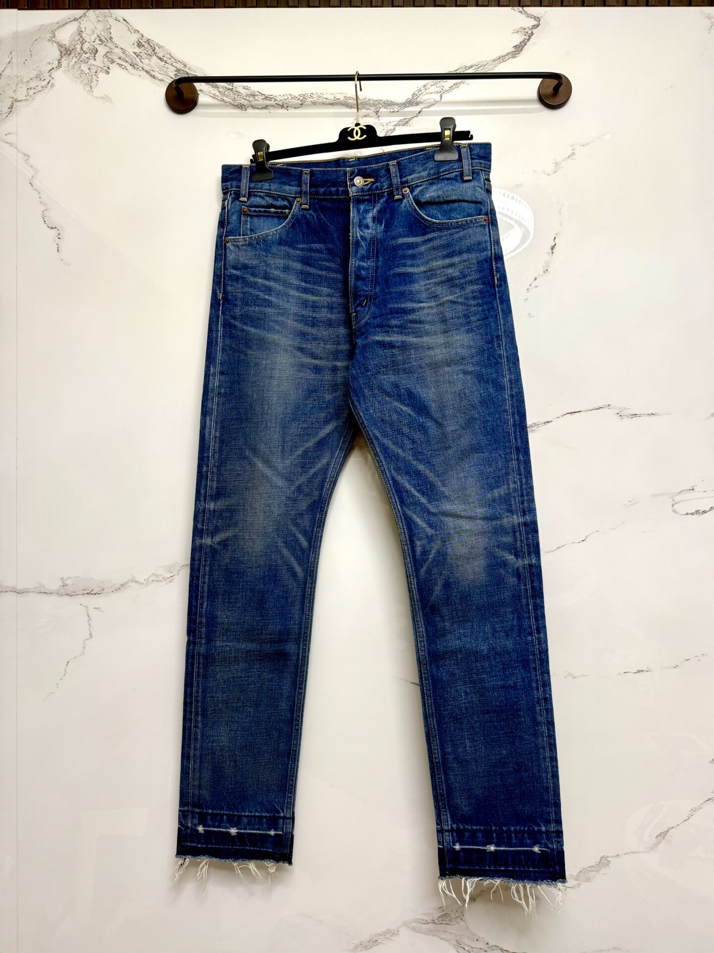 Celine 23ss Runway Dark Blue Jeans