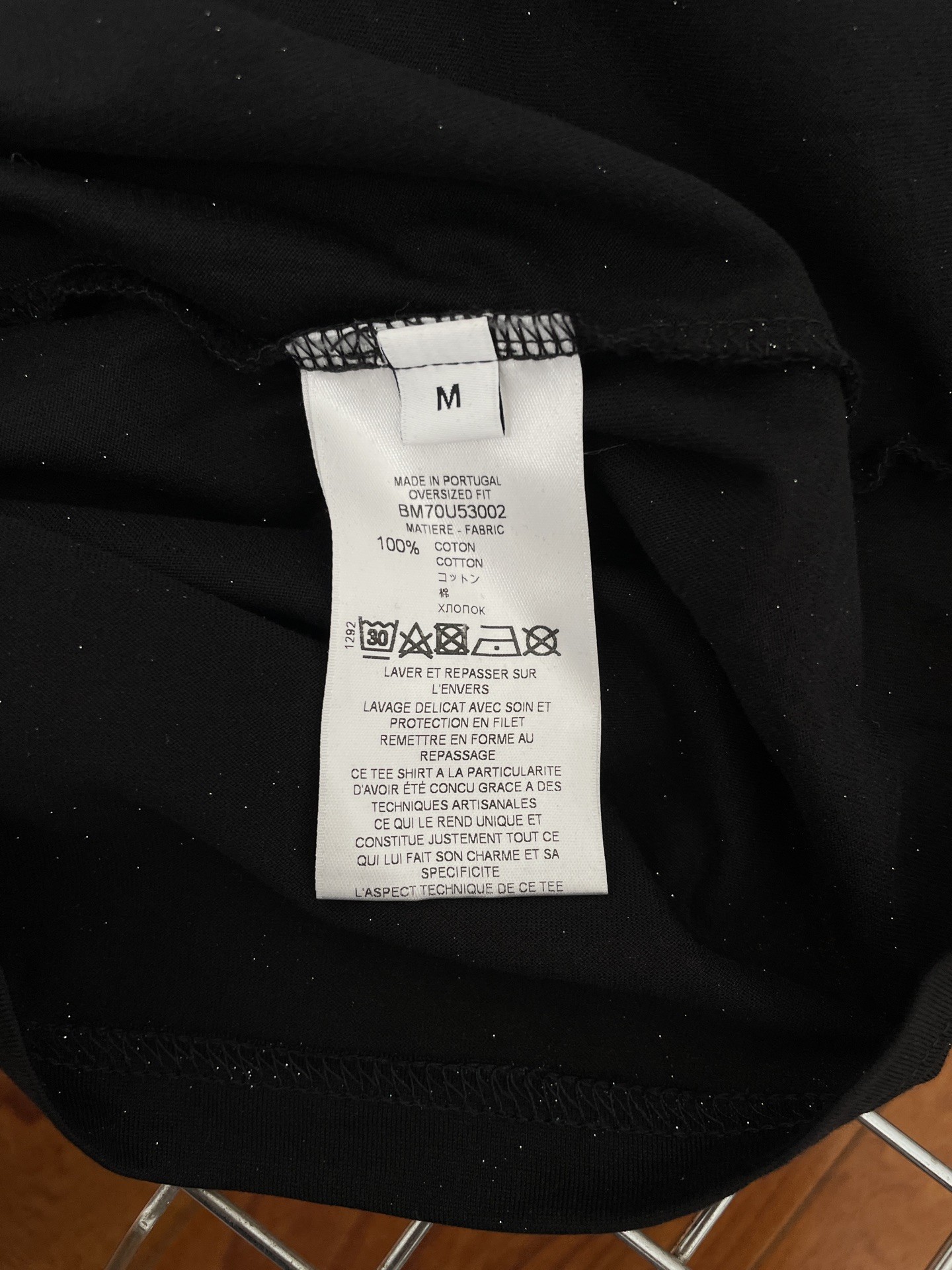Givenchy Black Gradient Sparkly T-Shirt — back