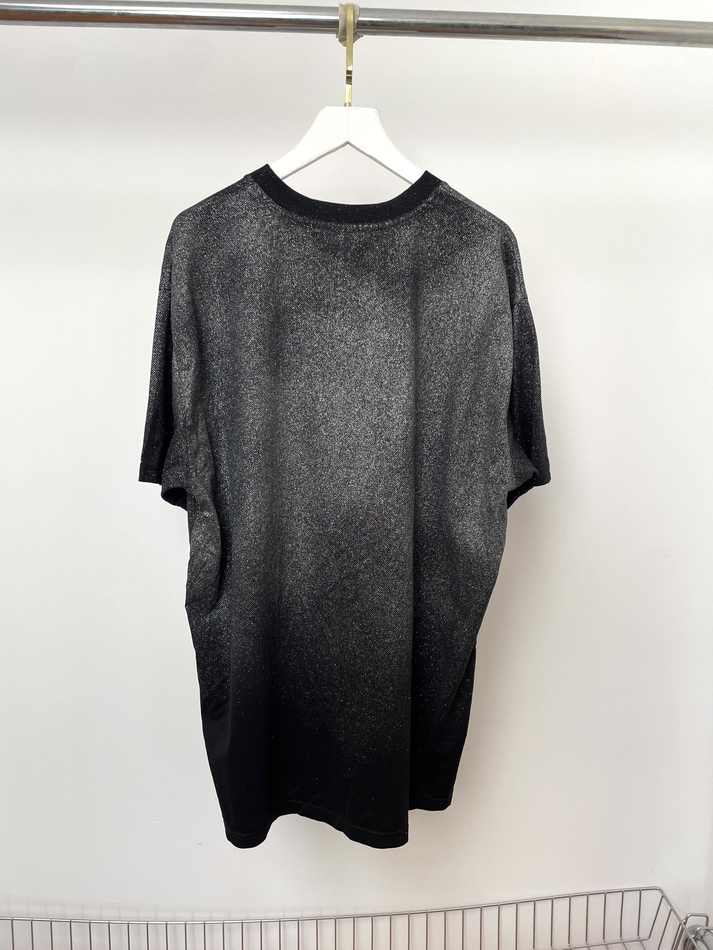Givenchy Black Gradient Sparkly T-Shirt — front