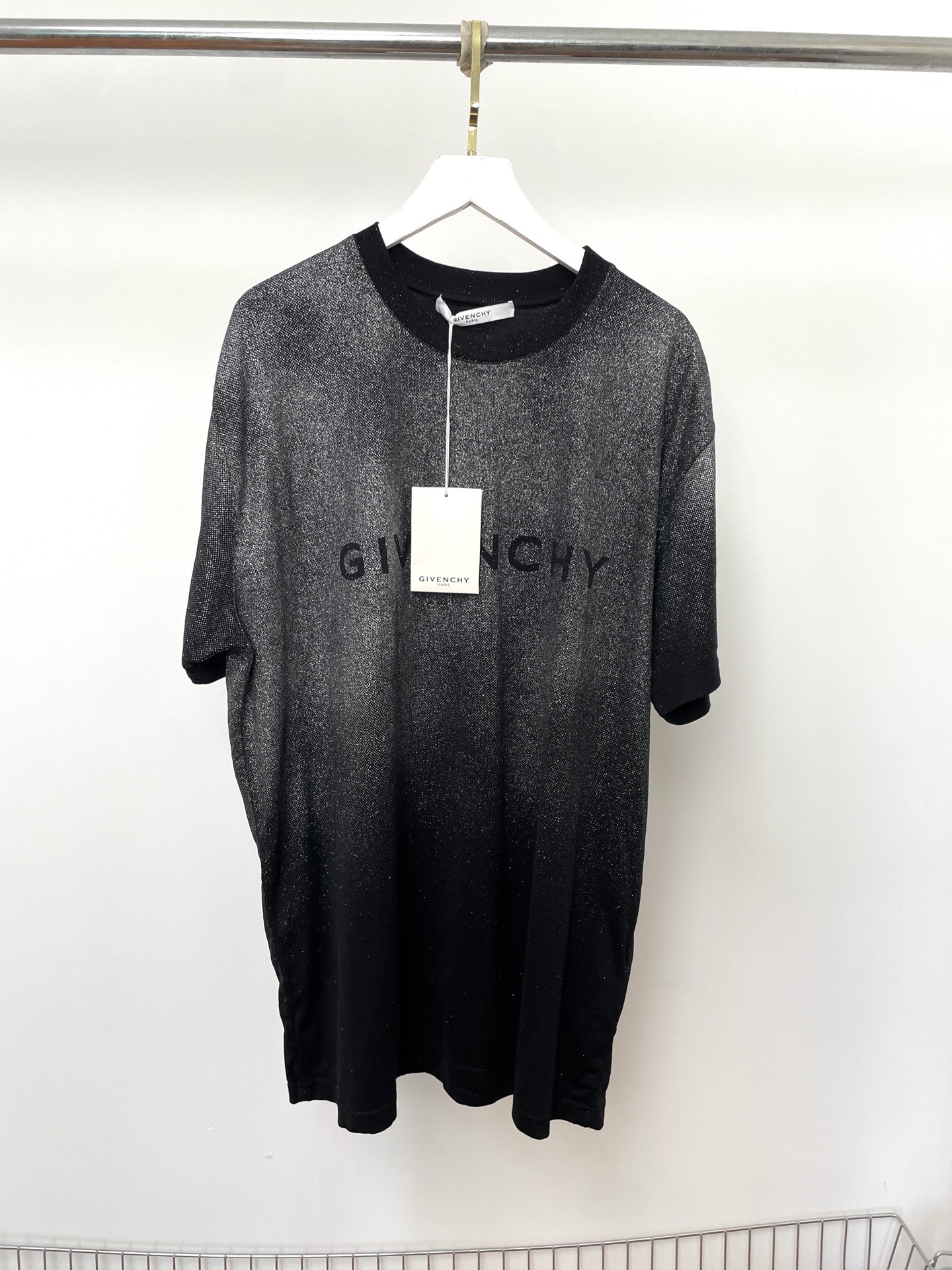 Givenchy Black Gradient Sparkly T-Shirt