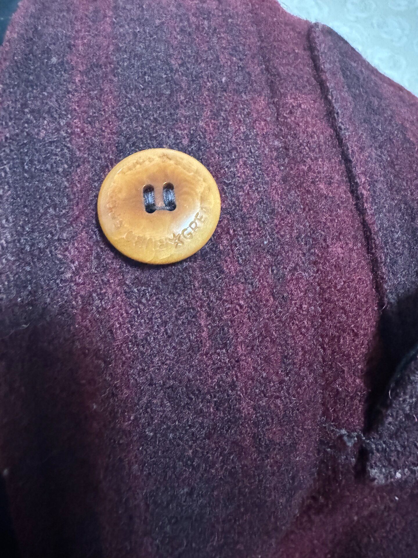 Freewheelers Heavy Wool Hunting Jacket — detail