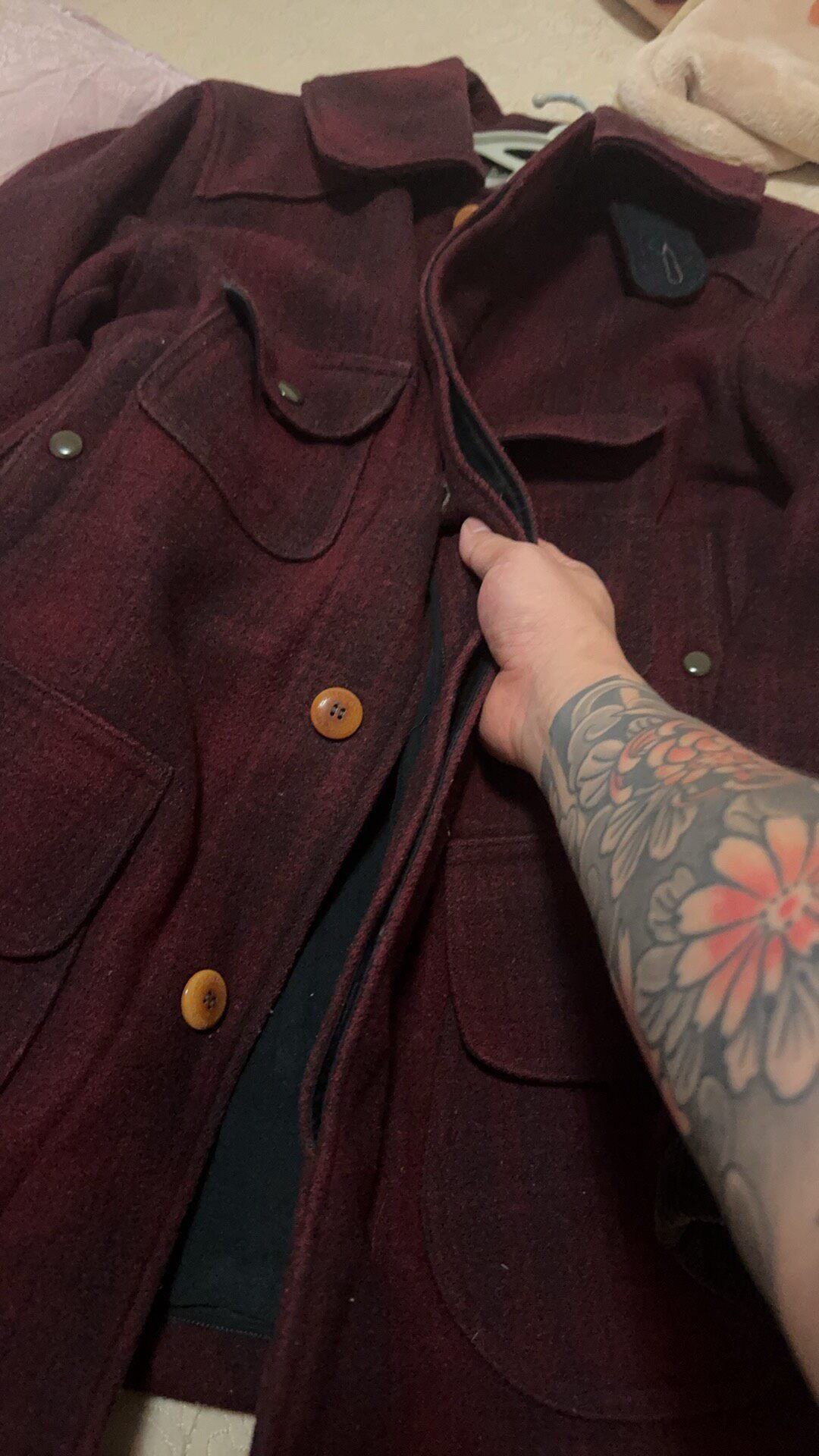 Freewheelers Heavy Wool Hunting Jacket — front