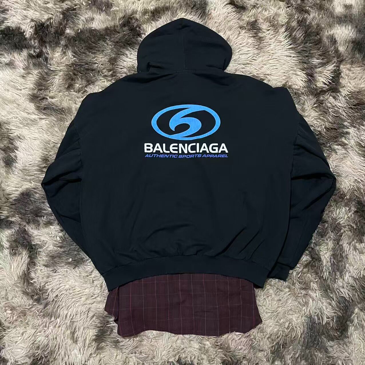 Balenciaga 2-in-1 Zip-Up Hoodie — front