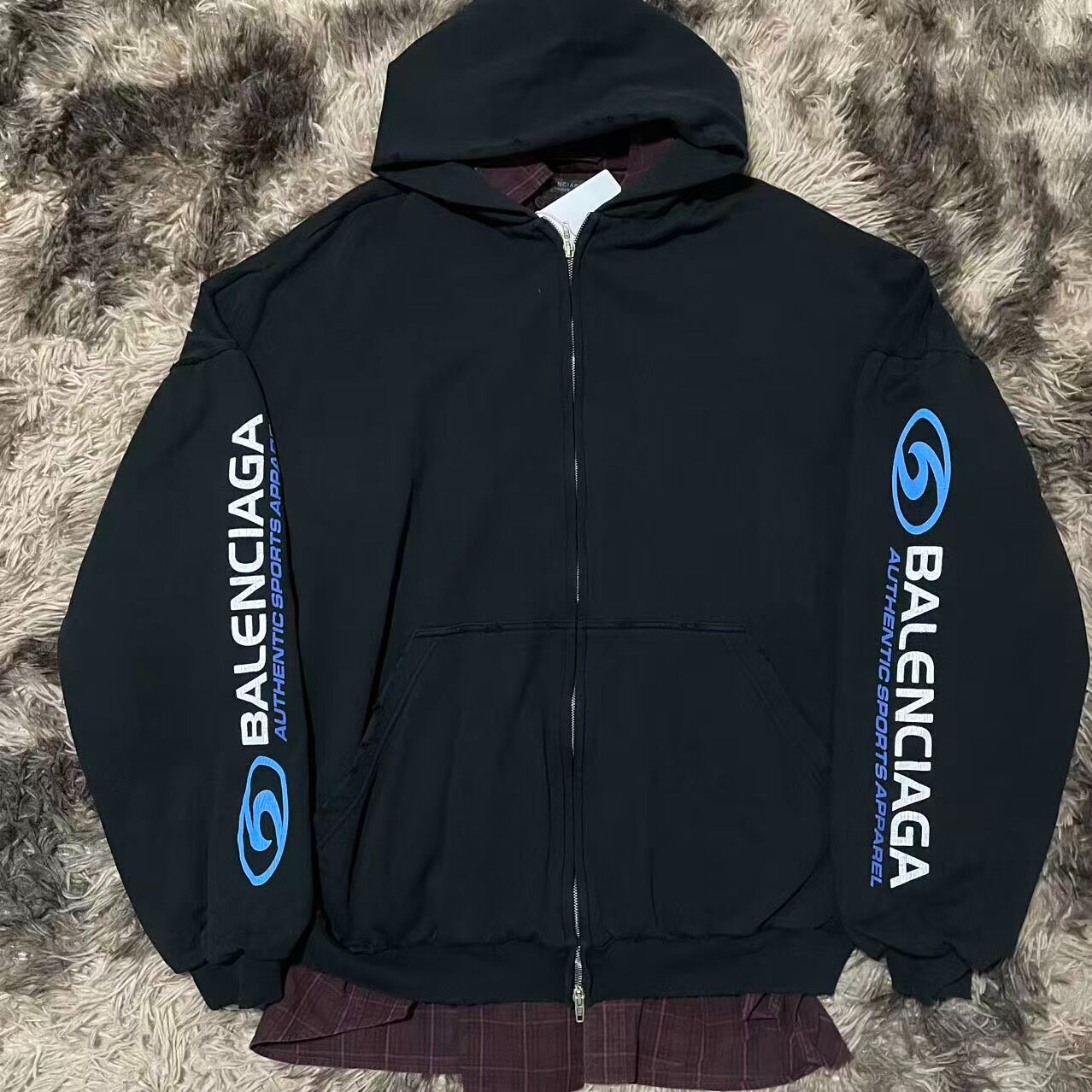 Balenciaga 2-in-1 Zip-Up Hoodie