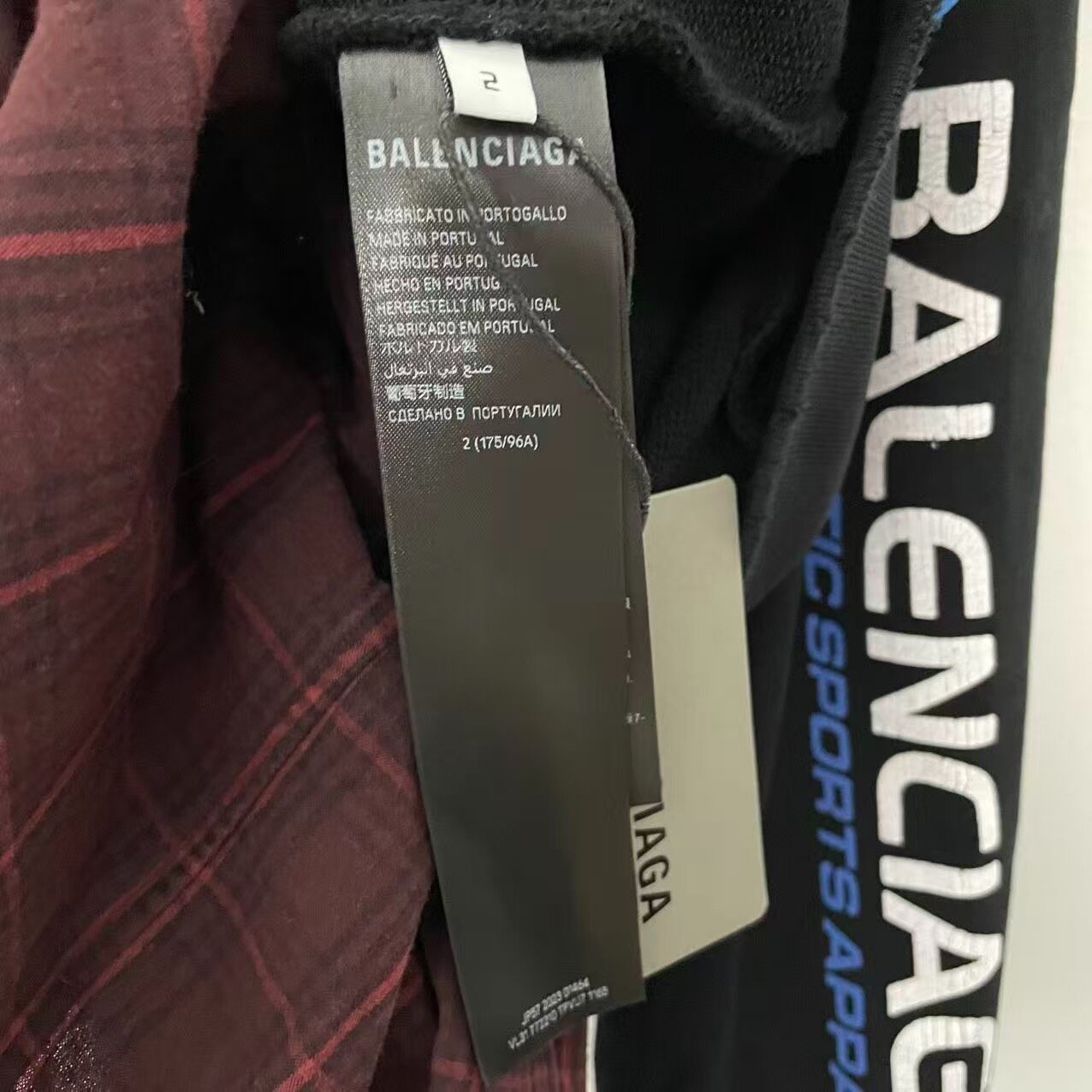 Balenciaga 2-in-1 Zip-Up Hoodie — back