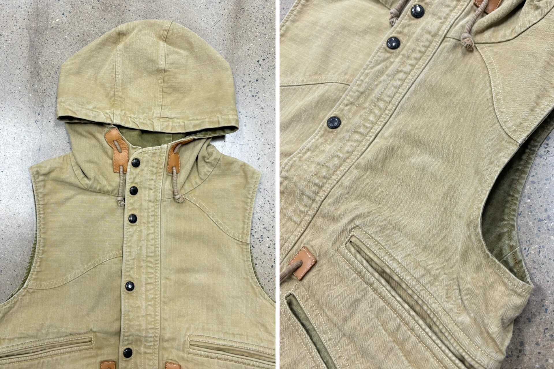 Colimbo Washed Sleeveless Vest — label