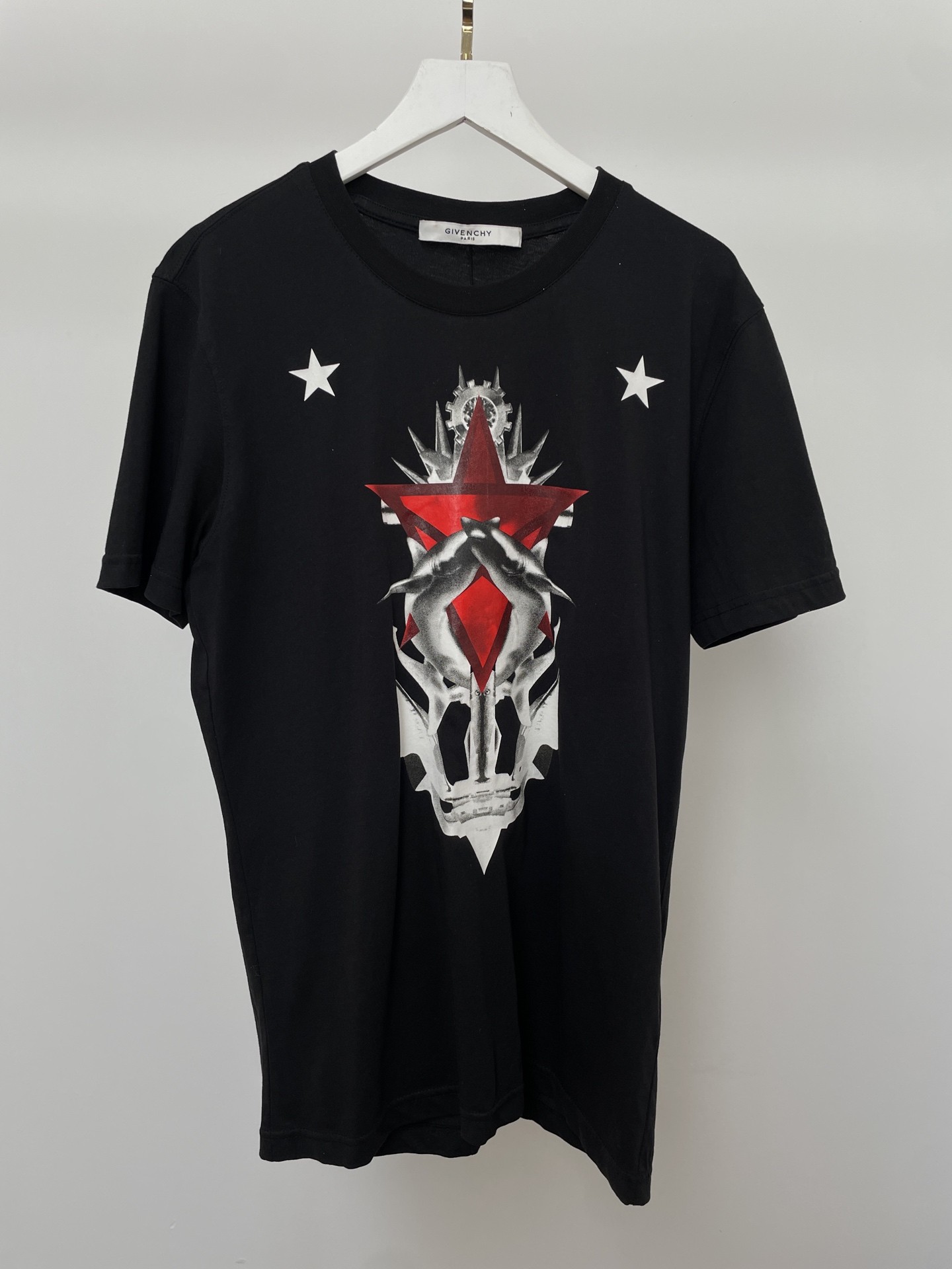 Givenchy Black Short Sleeve Shark T-Shirt
